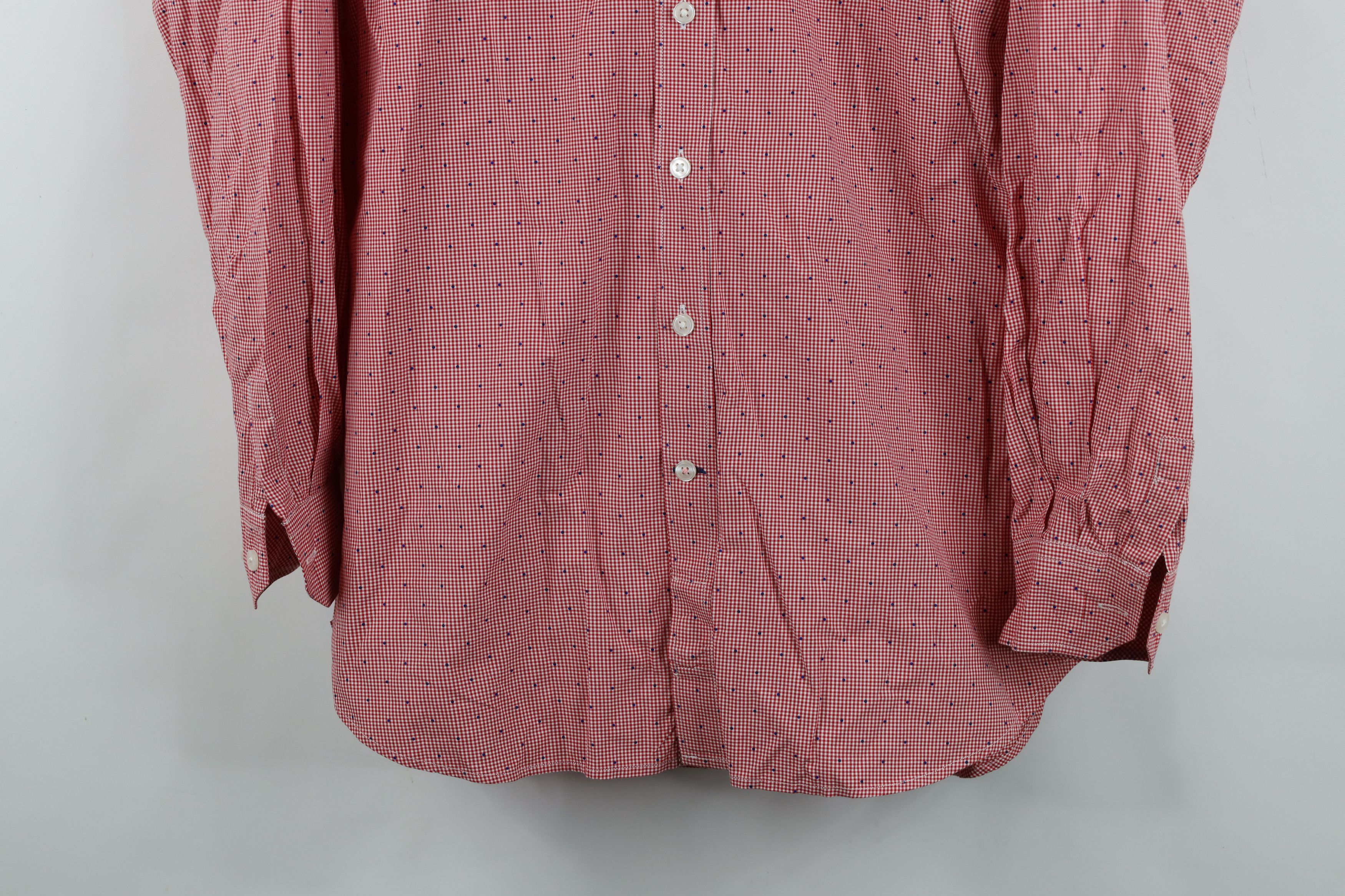 Vintage Thomas Pink Polka Dot Plaid Collared Button Down Shirt Red Size US XXL / EU 58 / 5 - 3 Thumbnail