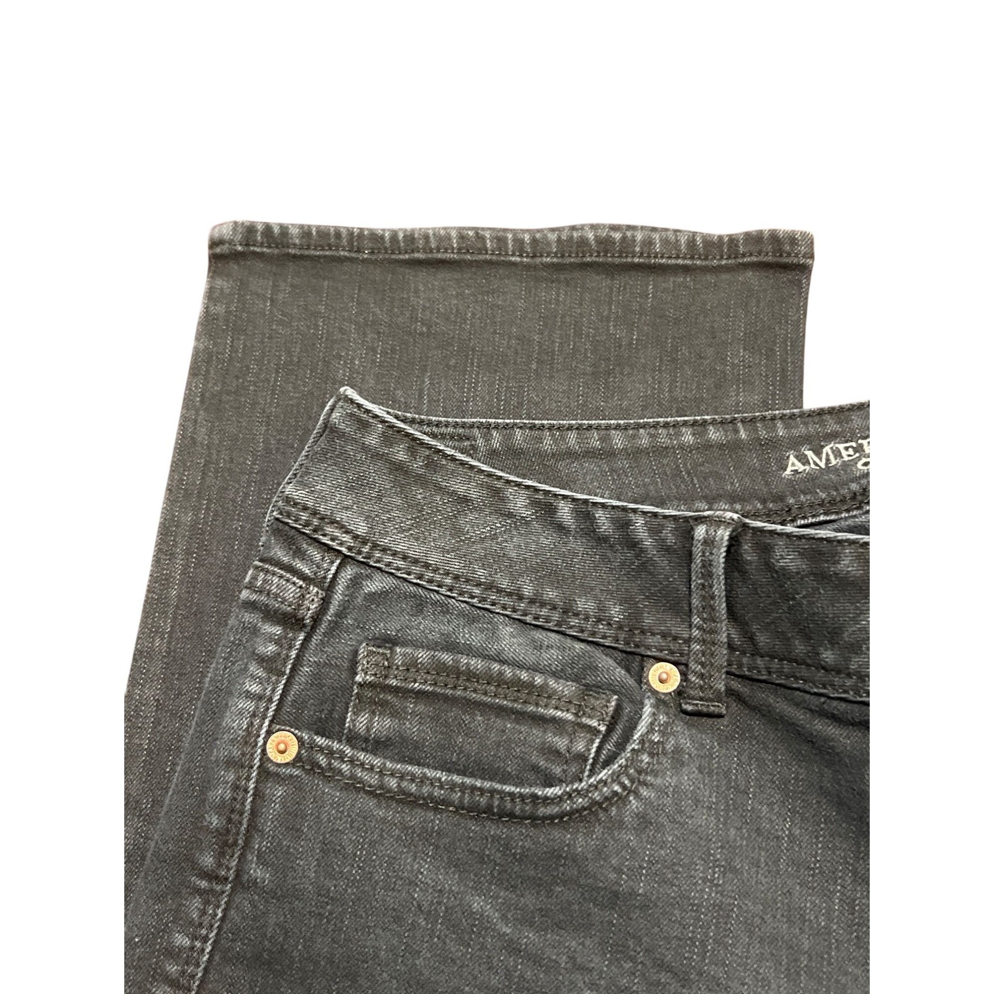 American Eagle Outfitters American Eagle Outfitters Kick Boot Stretch Jeans Black Deni Size 38" / US 16 / IT 52 - 2 Thumbnail