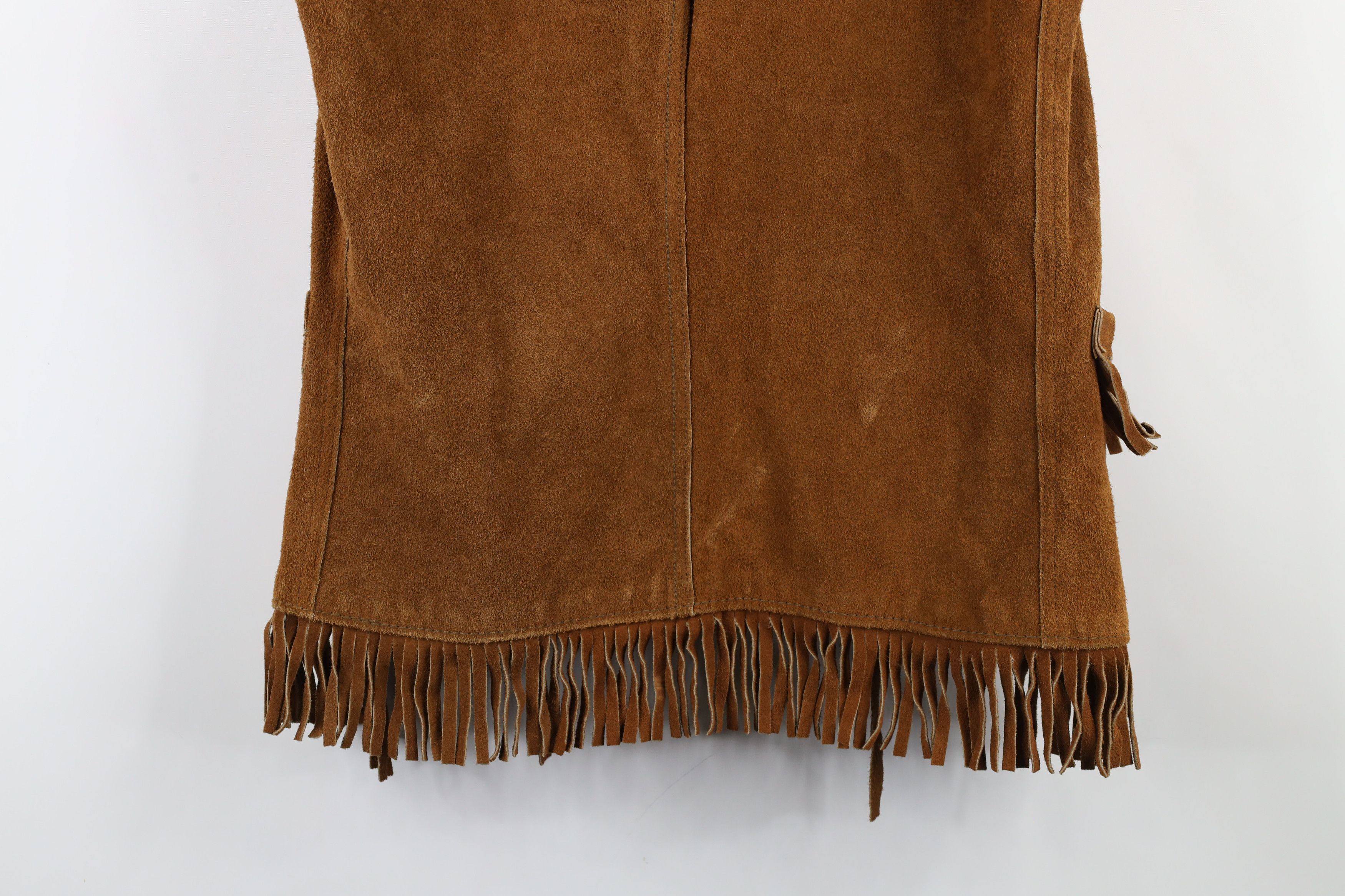 Vintage Vintage 60s 70s Brill Bros Fringed Suede Leather Vest USA Size US S / EU 44-46 / 1 - 14 Thumbnail