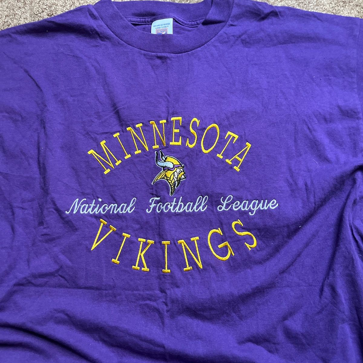 NFL Vintage 90s Minnesota Vikings embroidered Tee Size US XL / EU 56 / 4 - 2 Thumbnail