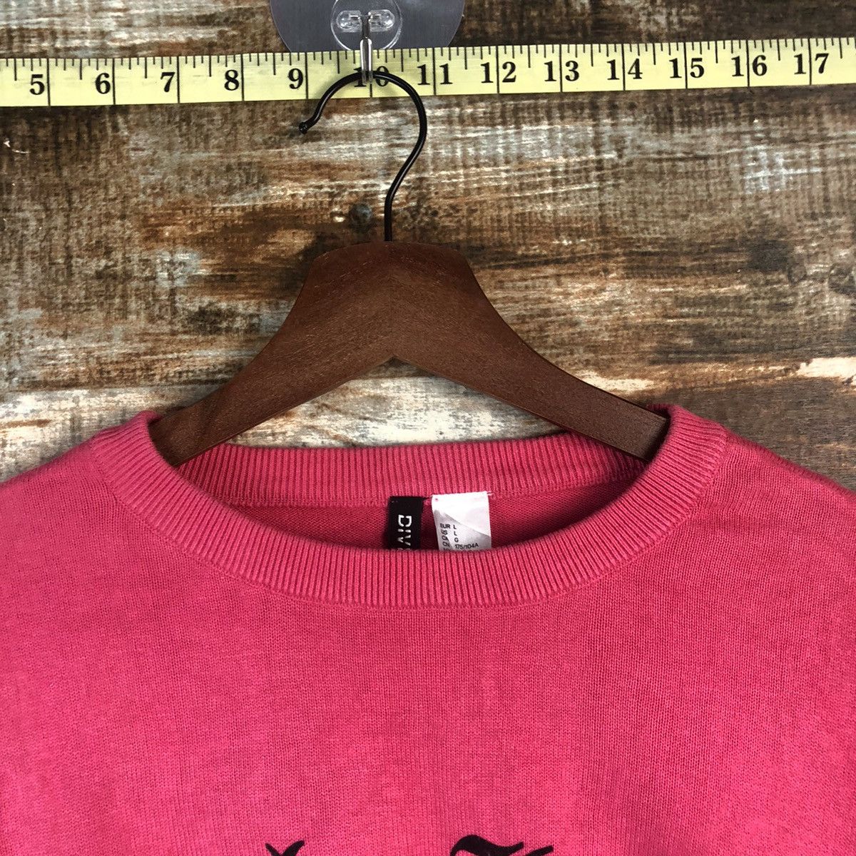 Japanese Brand DL lonely heart club H&M Divided Pink Sweaters #C687 Size US L / EU 52-54 / 3 - 4 Thumbnail