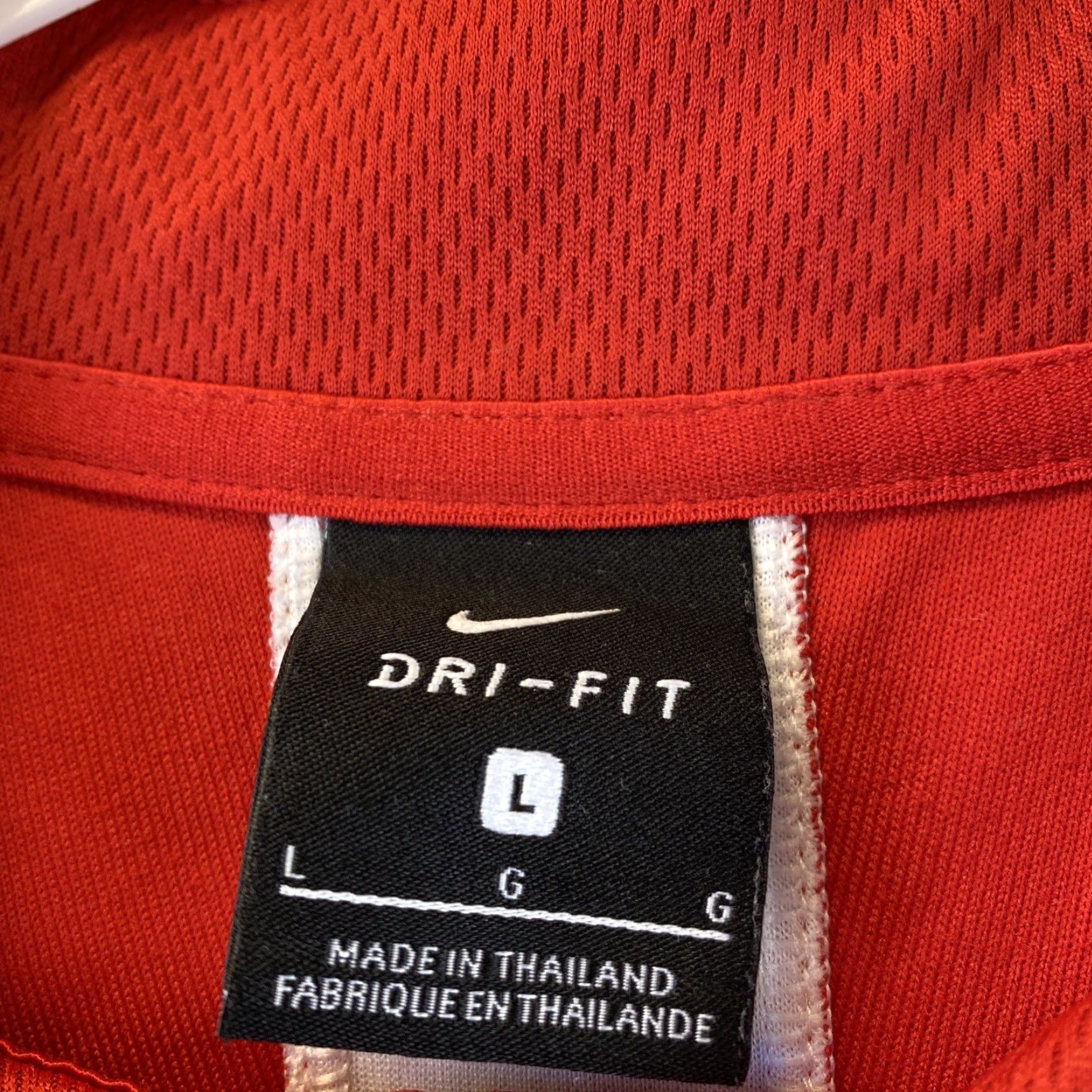 Nike Nike Dri-Fit 1/4 Zip Long Sleeve Pullover Red Men's Size Large / 57-9 RC Size US L / EU 52-54 / 3 - 3 Thumbnail