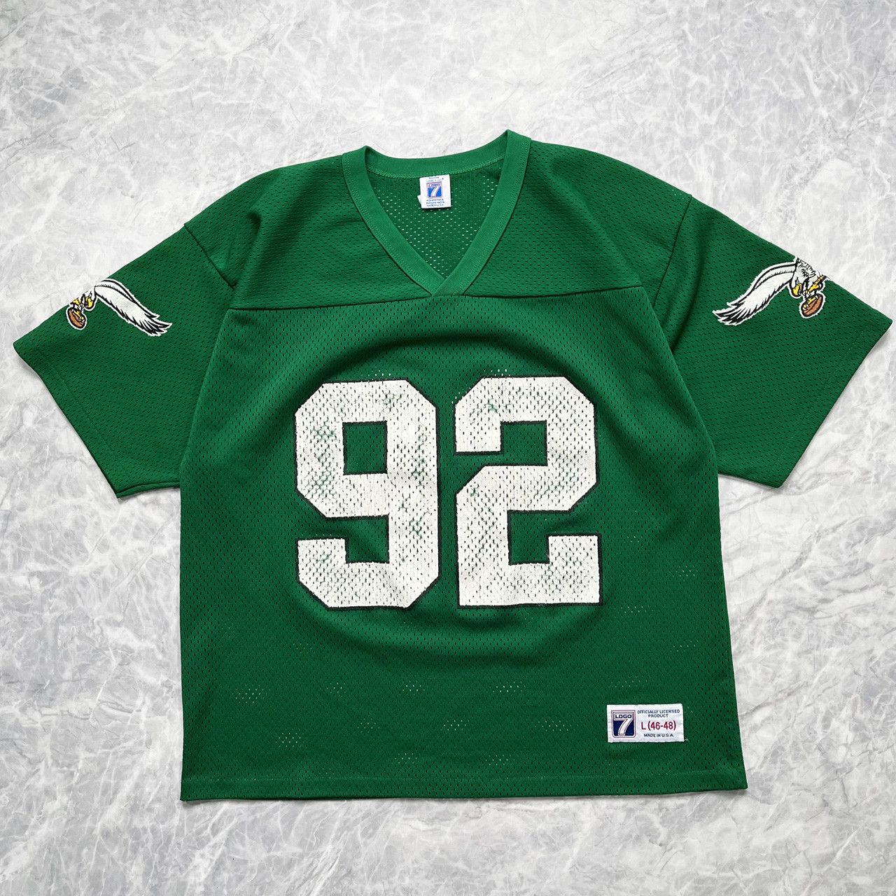 Vintage 80s Logo 7 Reggie White Philadelphia Eagles Jersey 