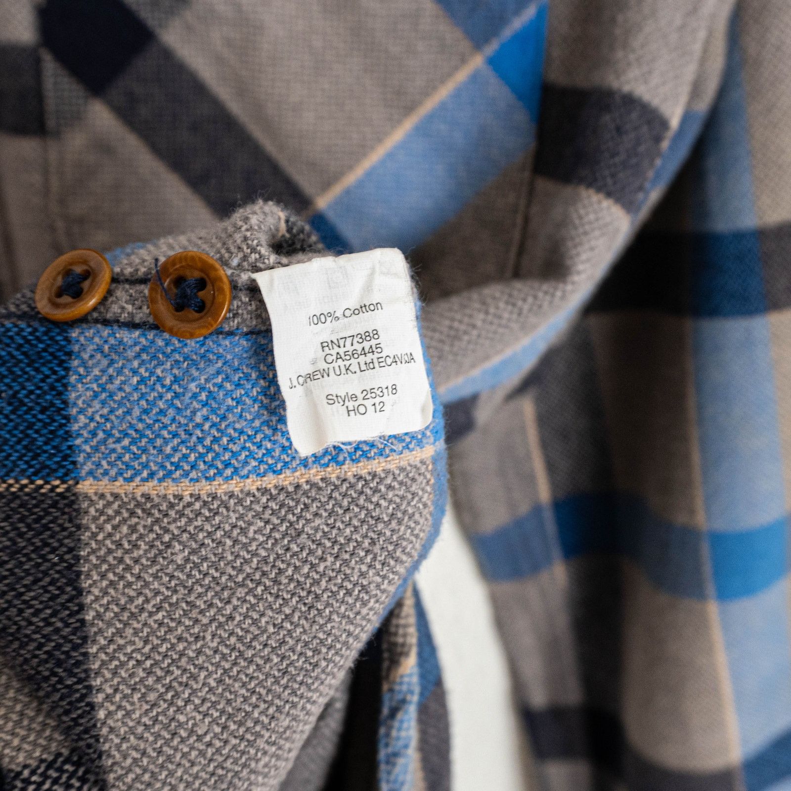 Wallace & Barnes Wallace & Barnes J.Crew Workwear Flannel Shirt Gray plaid M Size US M / EU 48-50 / 2 - 4 Thumbnail