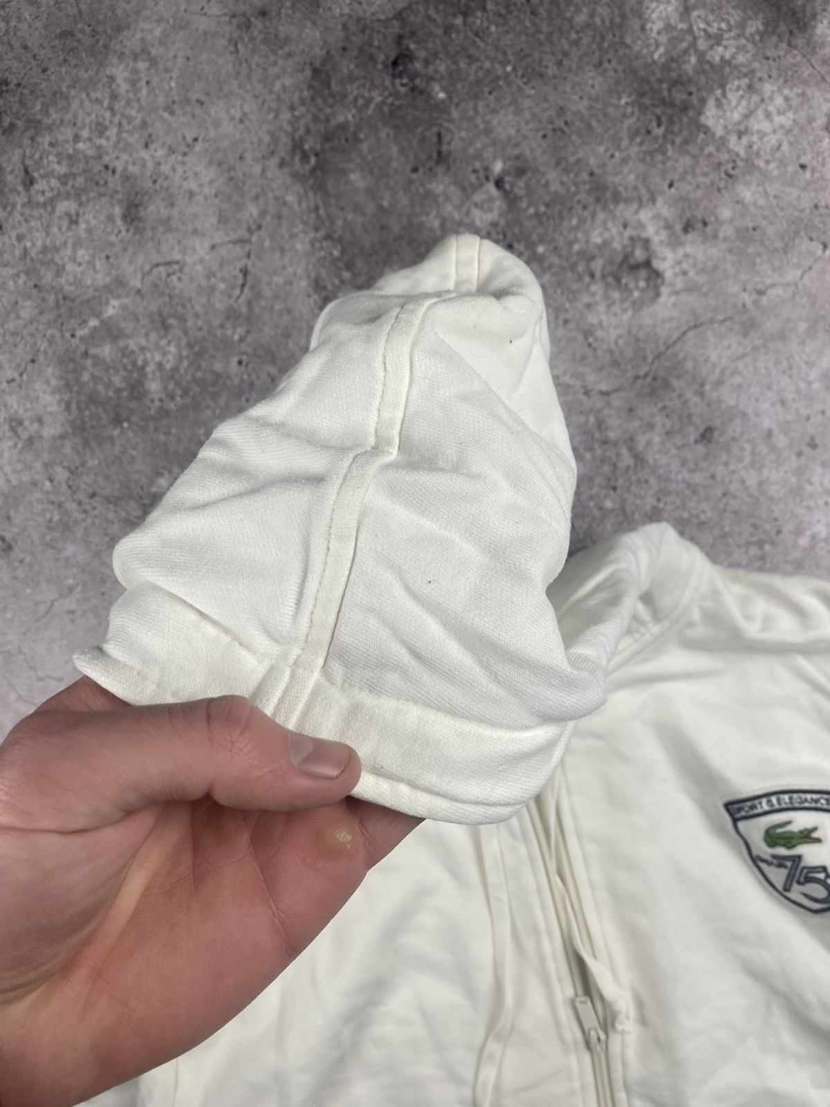 Lacoste × Vintage Vintage Lacoste Sport Logo zip Hoodie white Xl Size US L / EU 52-54 / 3 - 5 Thumbnail