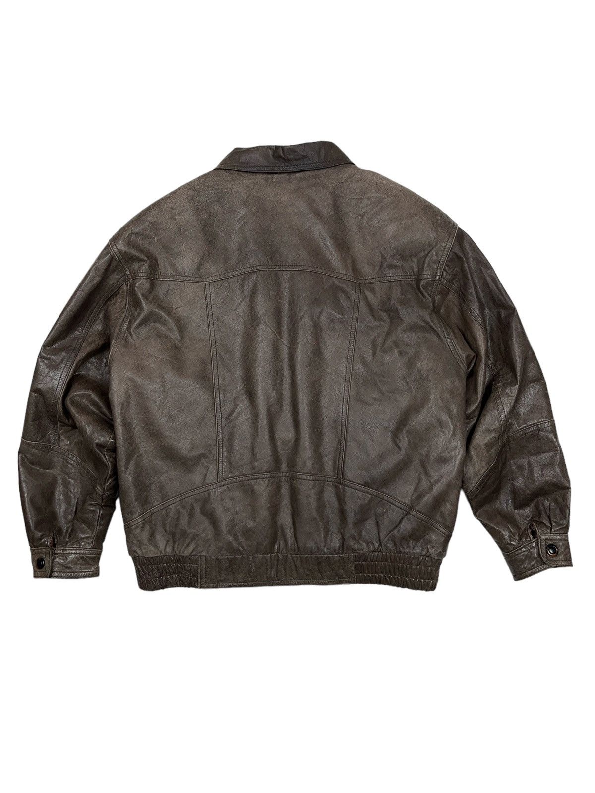 Other Vintage Archival Brown Leather Korean Jacket Avant Garde Size US L / EU 52-54 / 3 - 6 Thumbnail