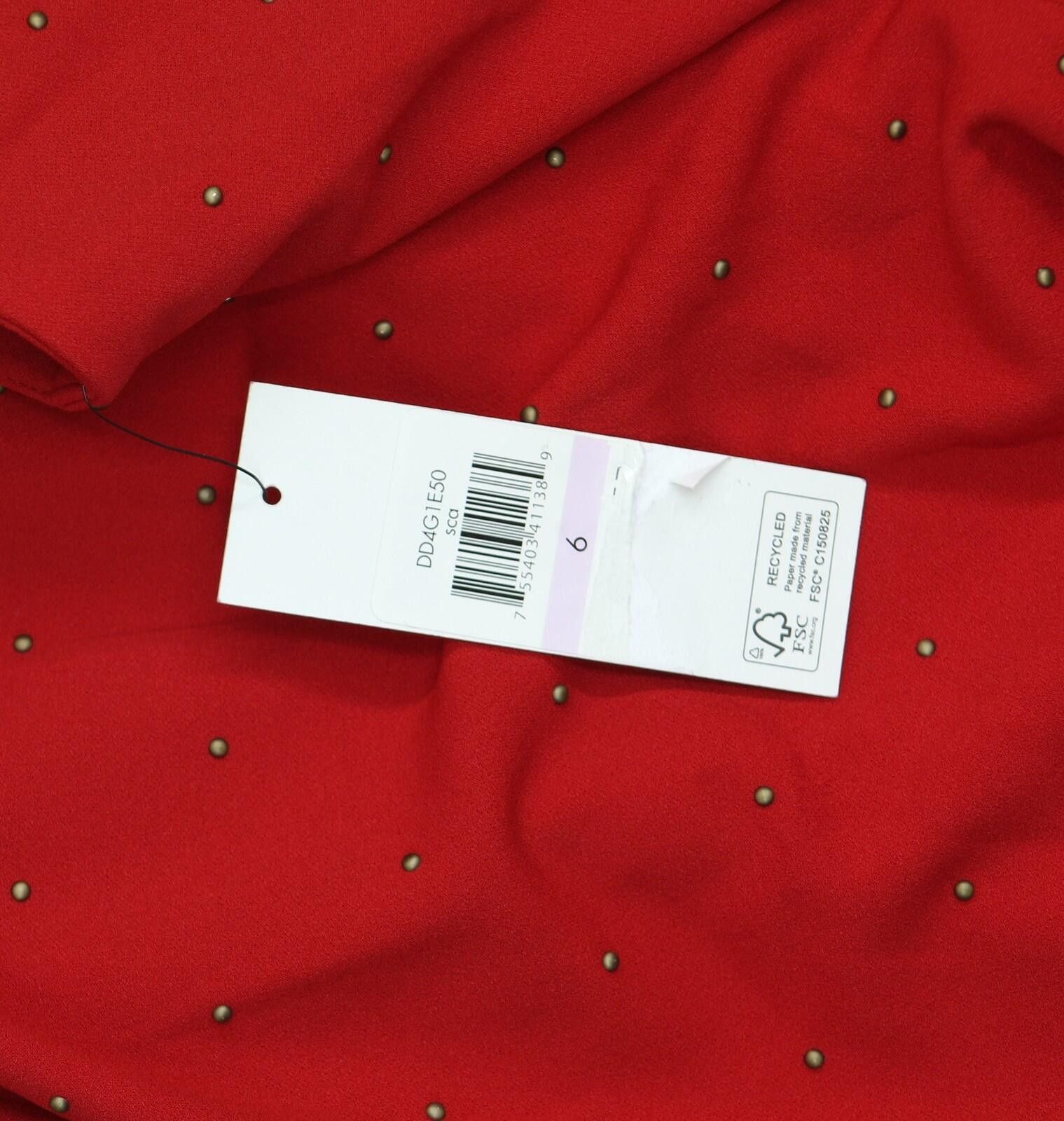 DKNY Nwt Dkny Studded Sleeveless A-line Dress Dd4g1e50 Red 6 Size M / US 6-8 / IT 42-44 - 3 Thumbnail