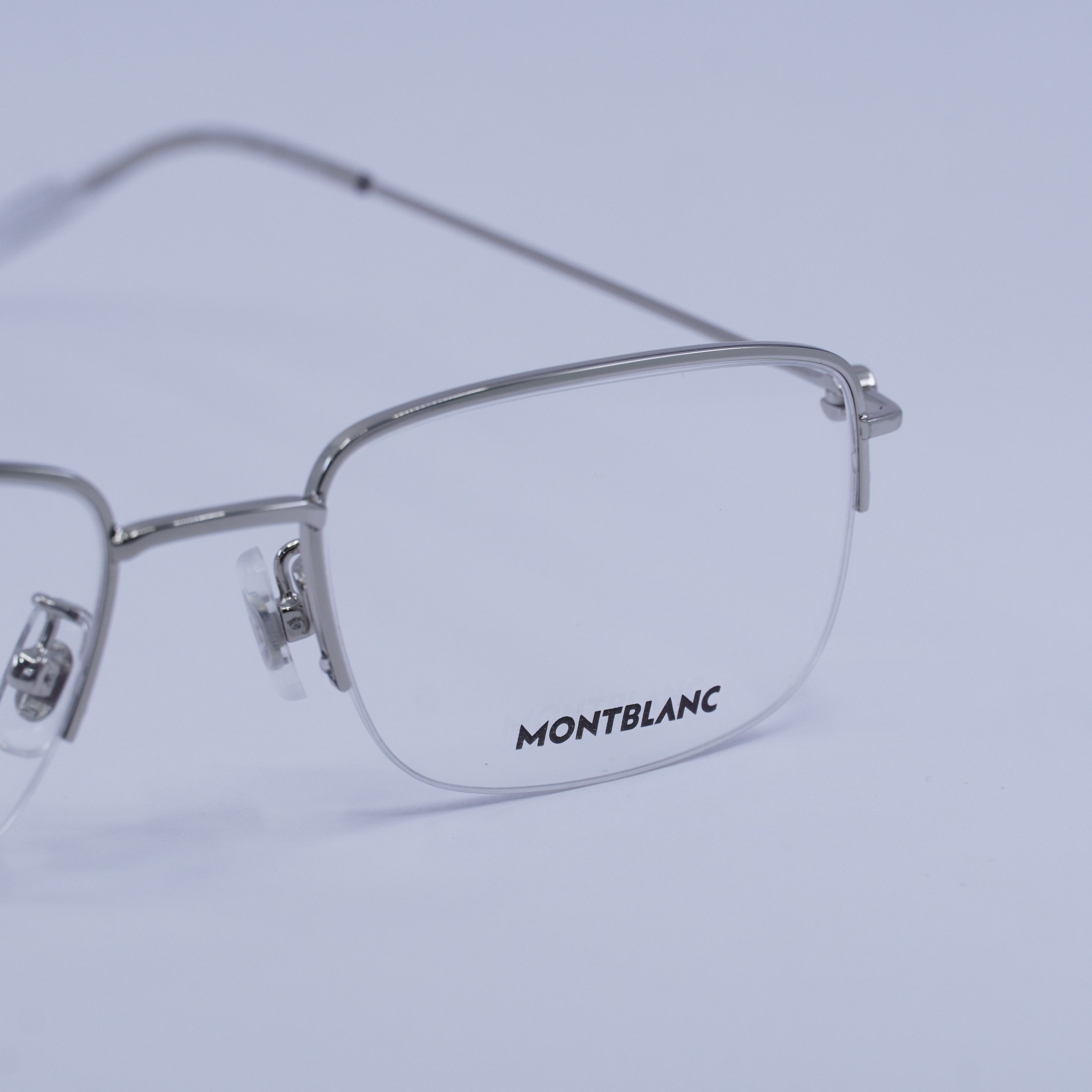 Montblanc Montblanc MB0084OK 003 Eyeglasses Silver 53mm Rectangle Size ONE SIZE - 2 Thumbnail