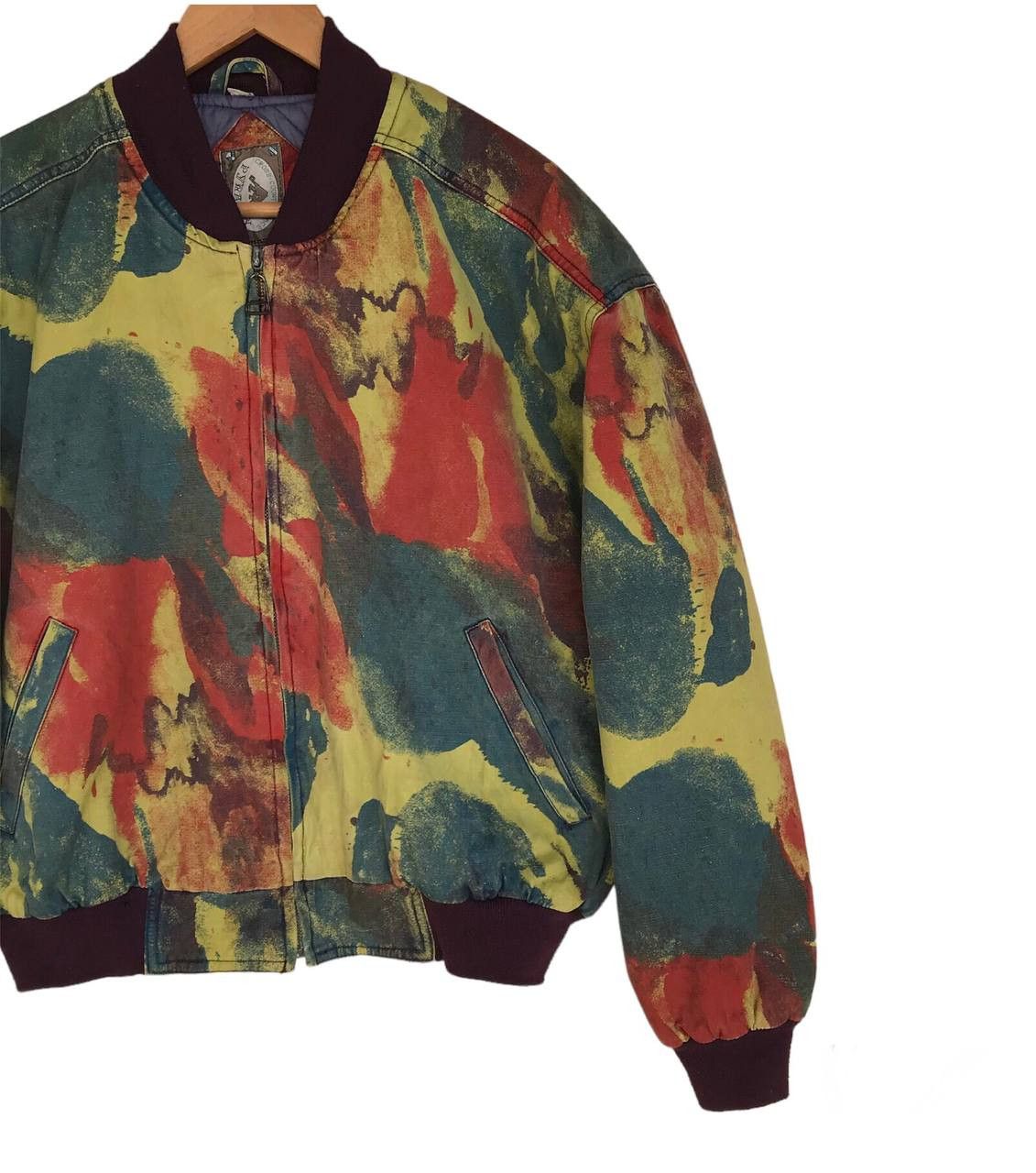 Cross Colours × Nigel Cabourn × Vintage Vintage Cross colour Pyramax art paint bomber canvas jacket Size US M / EU 48-50 / 2 - 3 Thumbnail