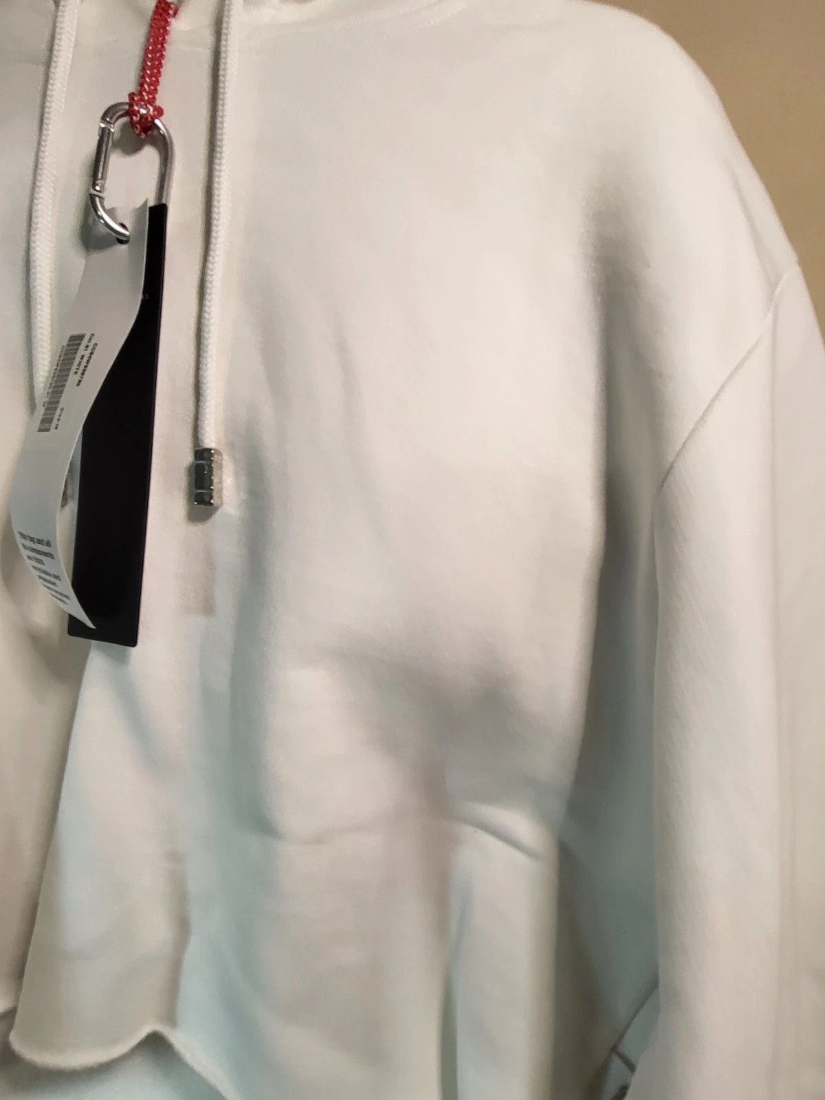 GCDS GCDS Wear Cropped White Heart Cotton Sweatshirt Hoodie Size M / US 6-8 / IT 42-44 - 5 Thumbnail