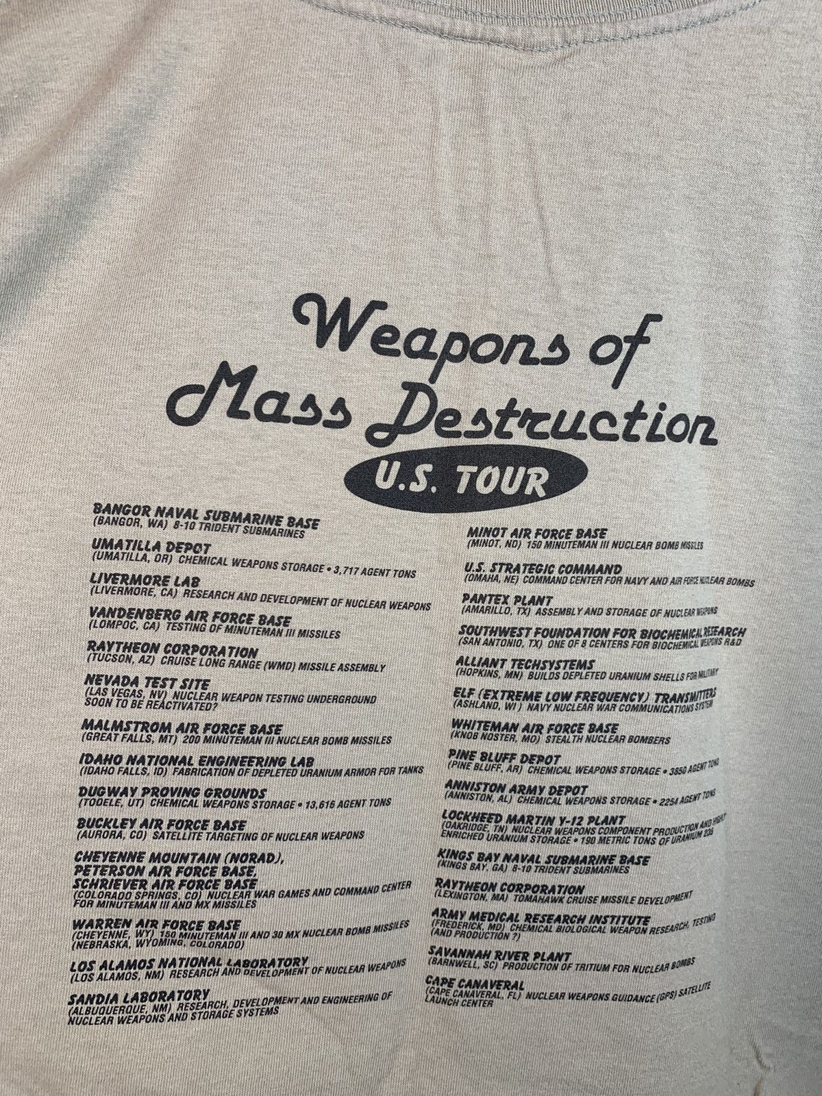 Vintage RARE Vintage Weapons Of Mass Destruction Single Stitch Shirt Size US XL / EU 56 / 4 - 4 Thumbnail