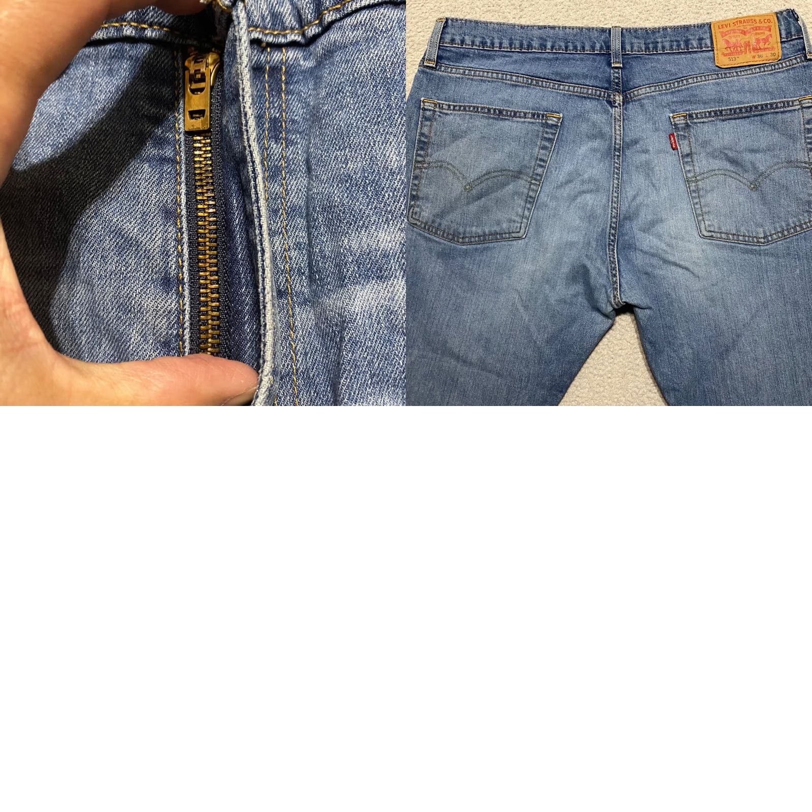 Levi's Levi's 513 Jeans Slim Straight Mid Blue Denim 36x30 Mens Regular 5-Pocket Size US 38 / EU 54 - 9 Thumbnail