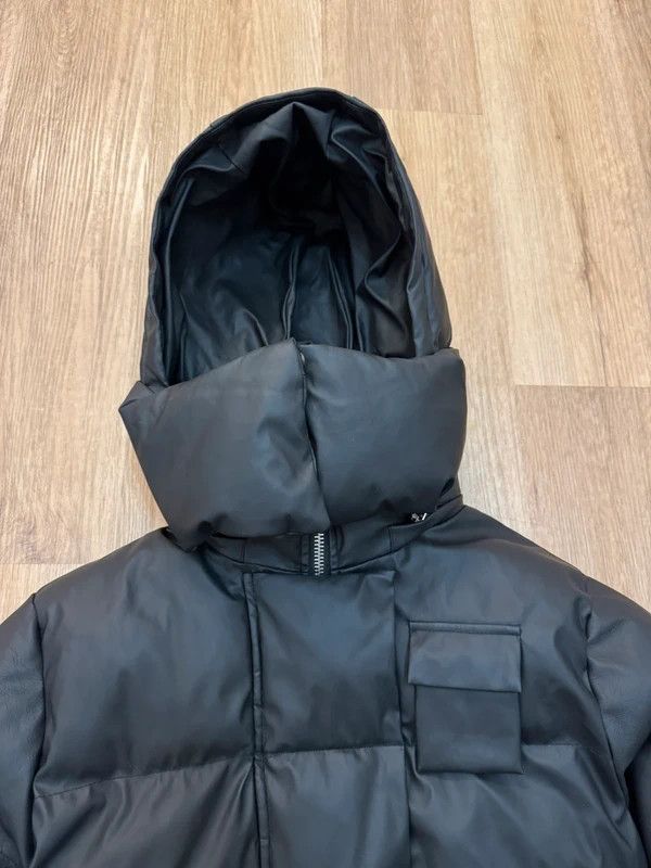 Maniere De Vior Maniere De Voir Wrap Neck Puffer Jacket Vegan Leather 4 M Size L / US 10 / IT 46 - 5 Thumbnail