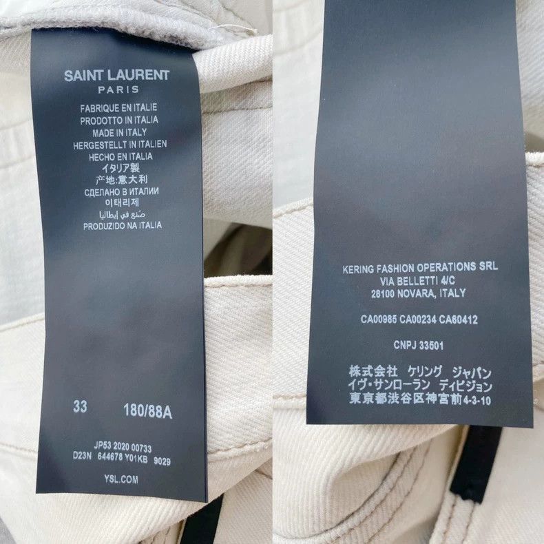 Saint Laurent Paris SAINT LAURENT Gray White Pocket Trousers-2507 Size US 33 - 4 Thumbnail