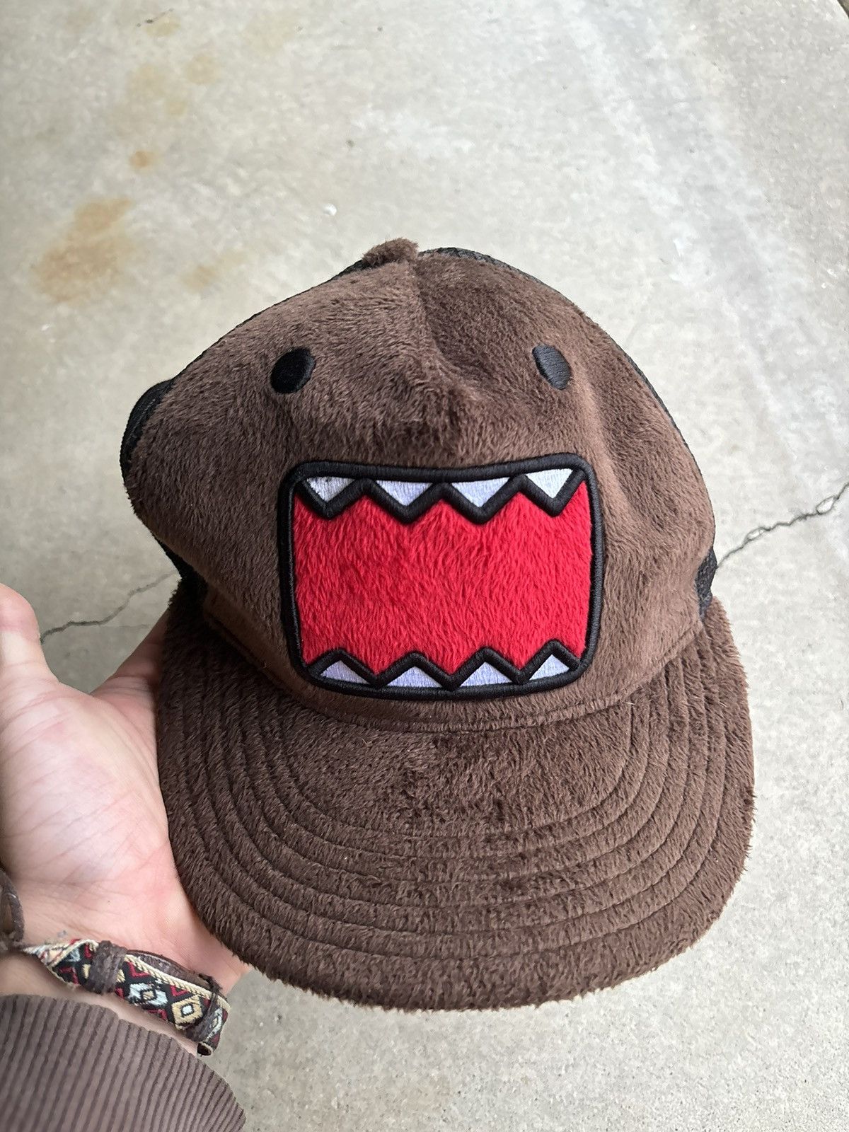 Japanese Brand × Vintage Crazy Brown Domo Deadstock NWT Fuzzy OS Brown Original Hat Size ONE SIZE - 2 Thumbnail
