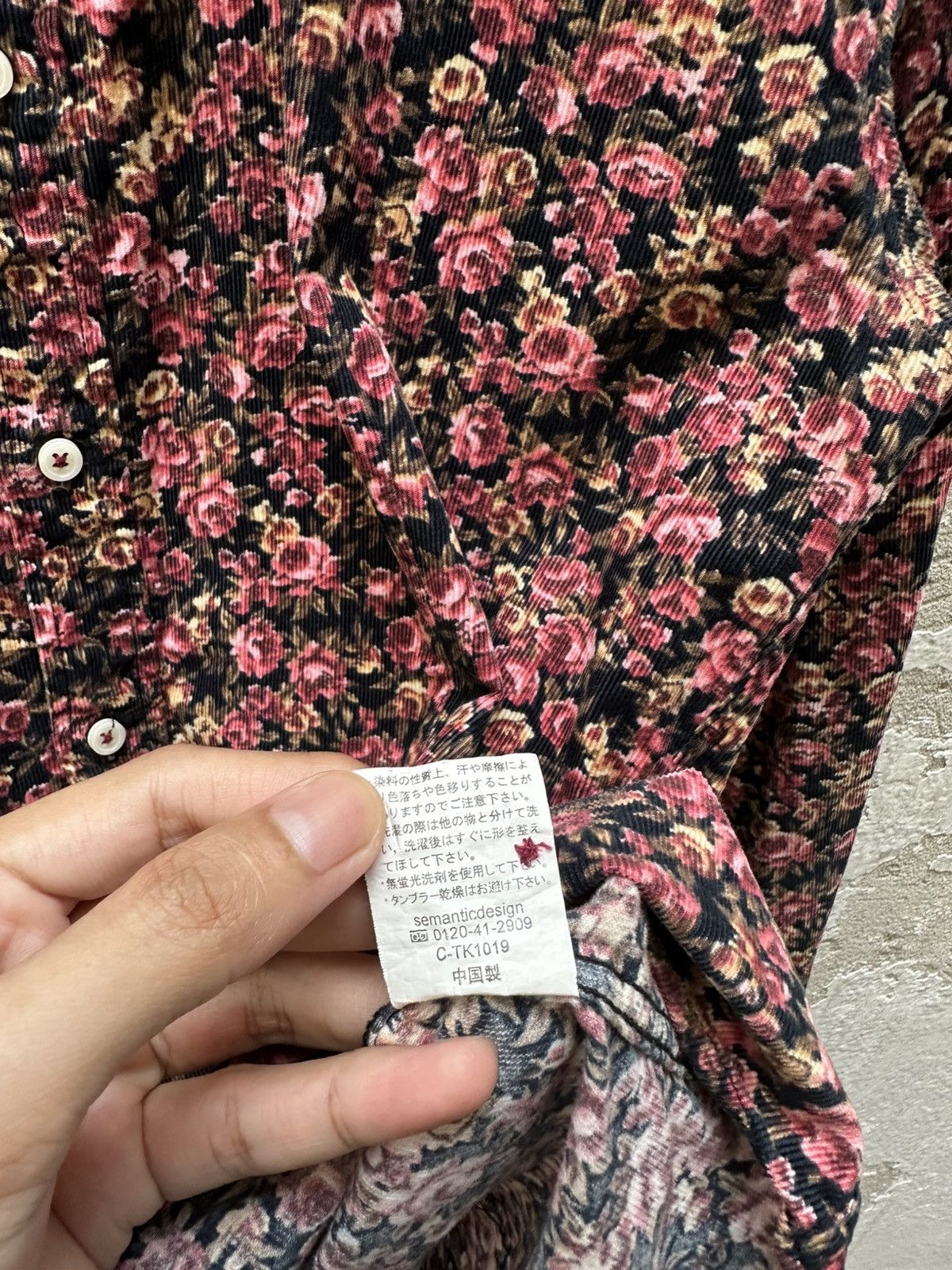 Le Grande Bleu (L.G.B.) × semanticdesign Authentic Semantic Floral Design Button Longsleeve Tees Size US M / EU 48-50 / 2 - 5 Thumbnail