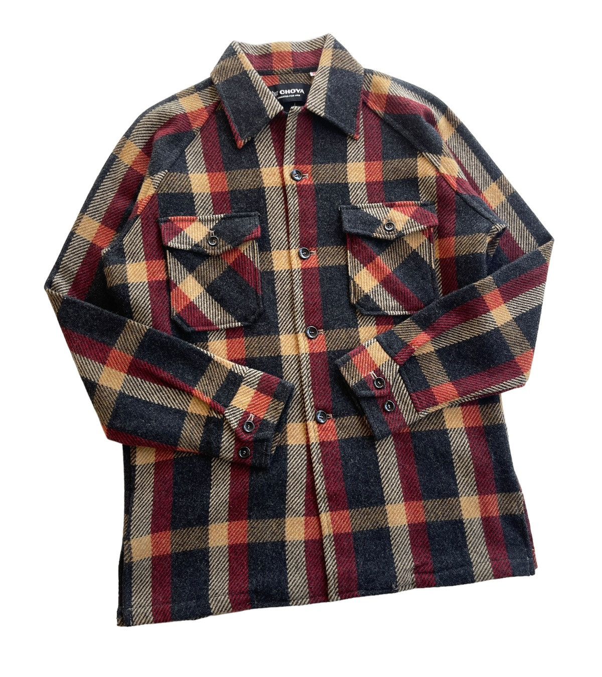 Flannel Vintage 90s Wool Checked Flannel Shirt Size US M / EU 48-50 / 2 - 5 Thumbnail