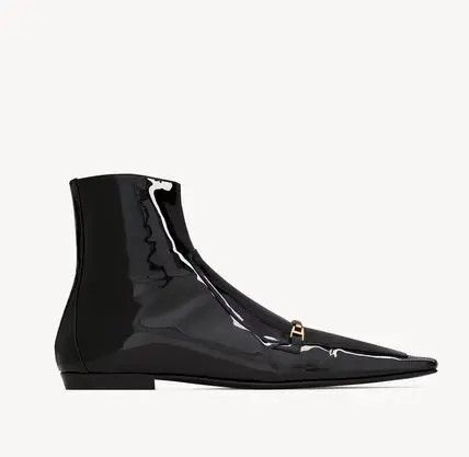 Saint Laurent Paris o1la1rc1a0226 800641 Milton Boots in Patent Leather in Black Size US 12 / EU 45 - 1 Thumbnail