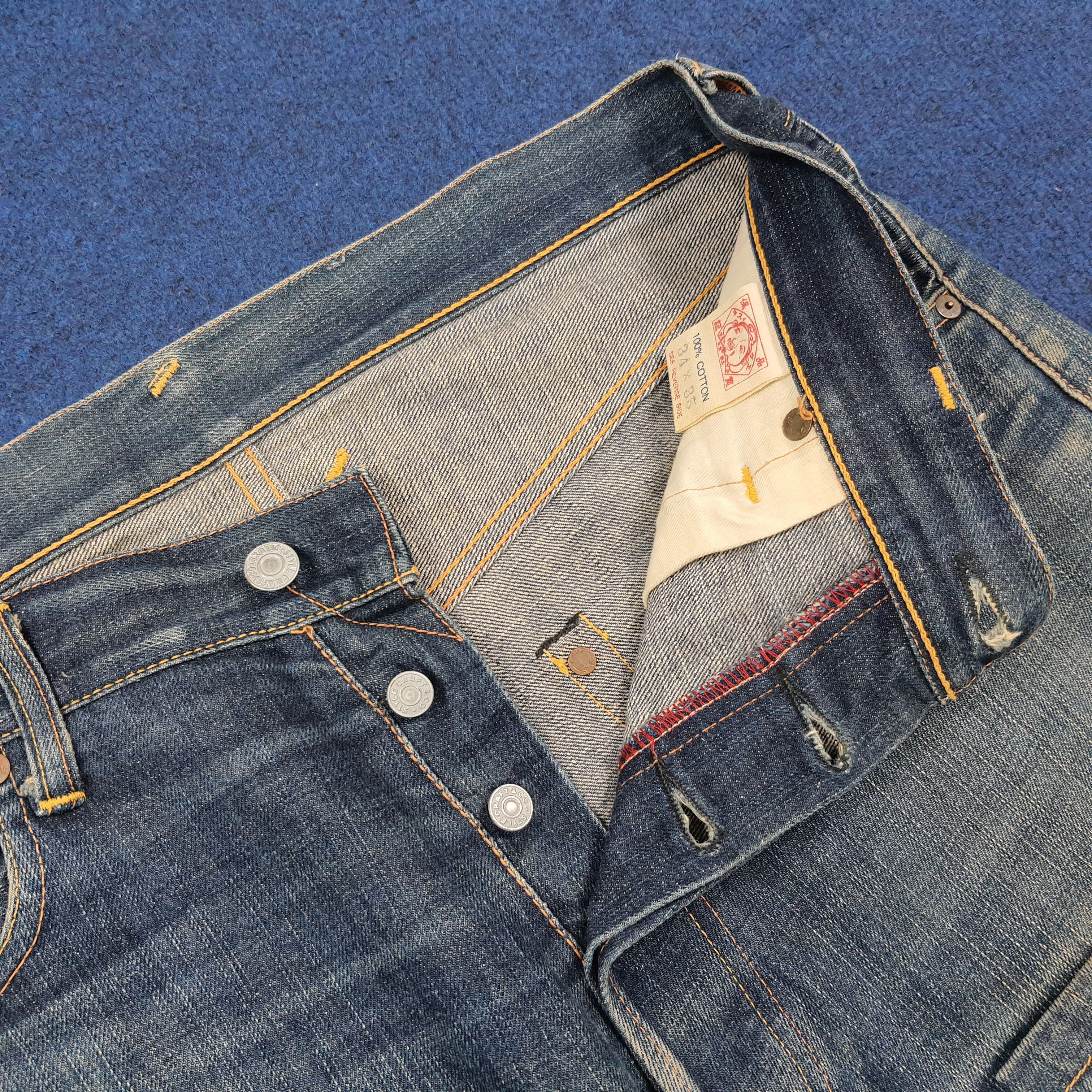 Evisu Vintage Evisu Japan Denim Custom Red Daicock Jeans C297N24 Size US 34 / EU 50 - 7 Thumbnail
