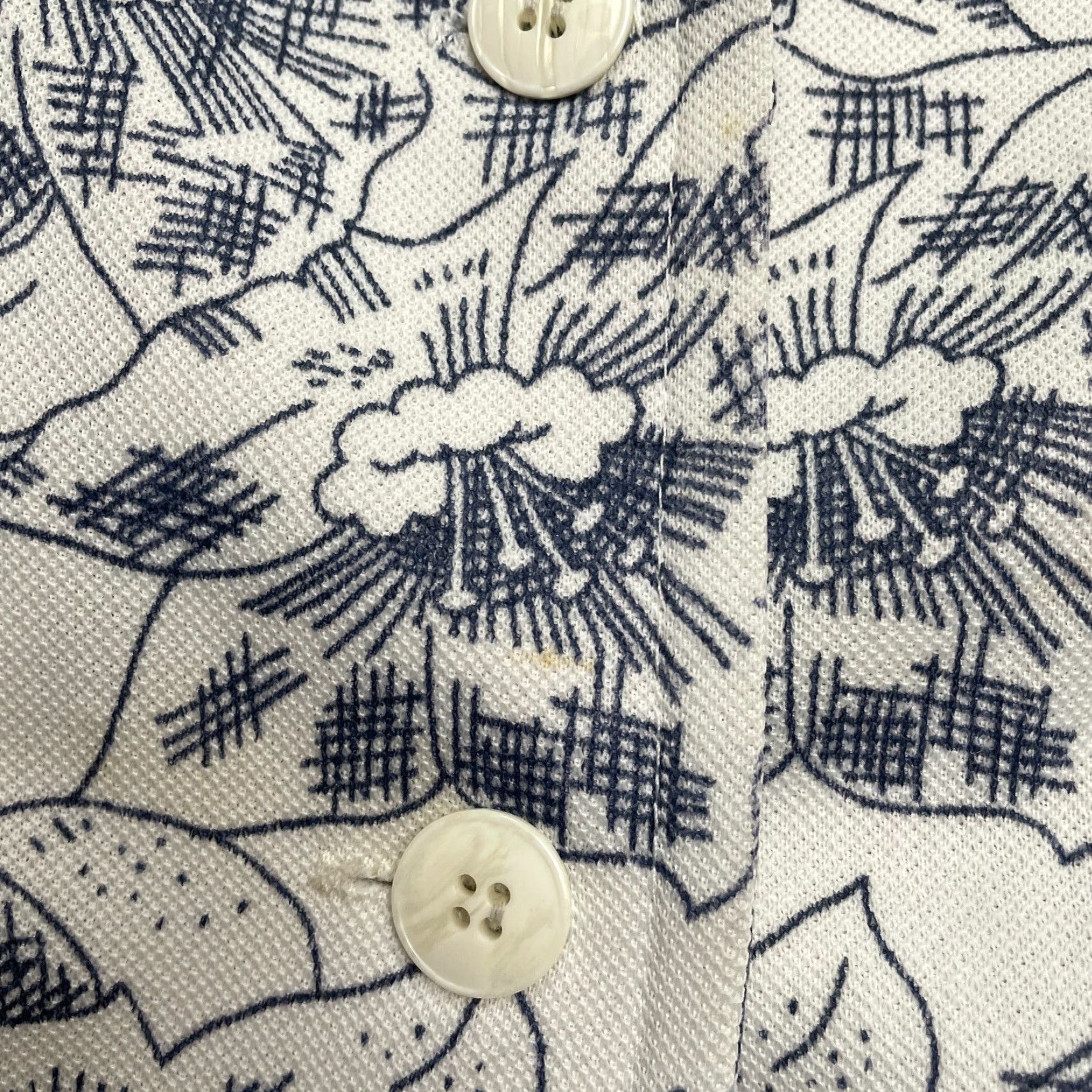 GRAFF Graff Vintage Floral Single-Breasted Blazer Jacket Womens 10 White Black, Short, Long Sleeve, Polyester, Regular, 90s Theme, Forever Classic Womens Size L / US 10 / IT 46 - 3 Thumbnail