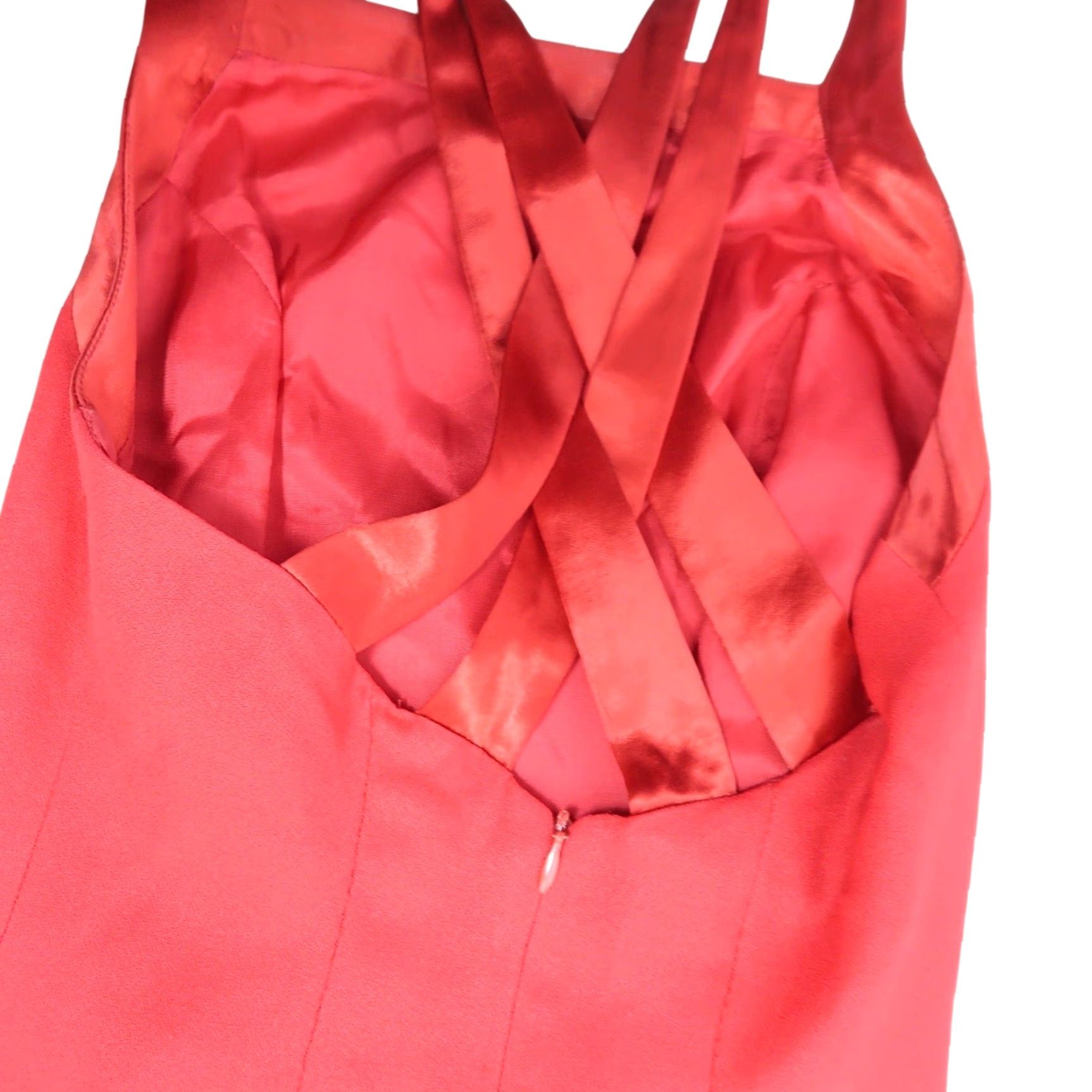 Vintage VINTAGE CDC red square neck strappy midi cocktail dress 2P Women Petite Midi Formal 90s Velvet? Size XS / US 0-2 / IT 36-38 - 6 Thumbnail