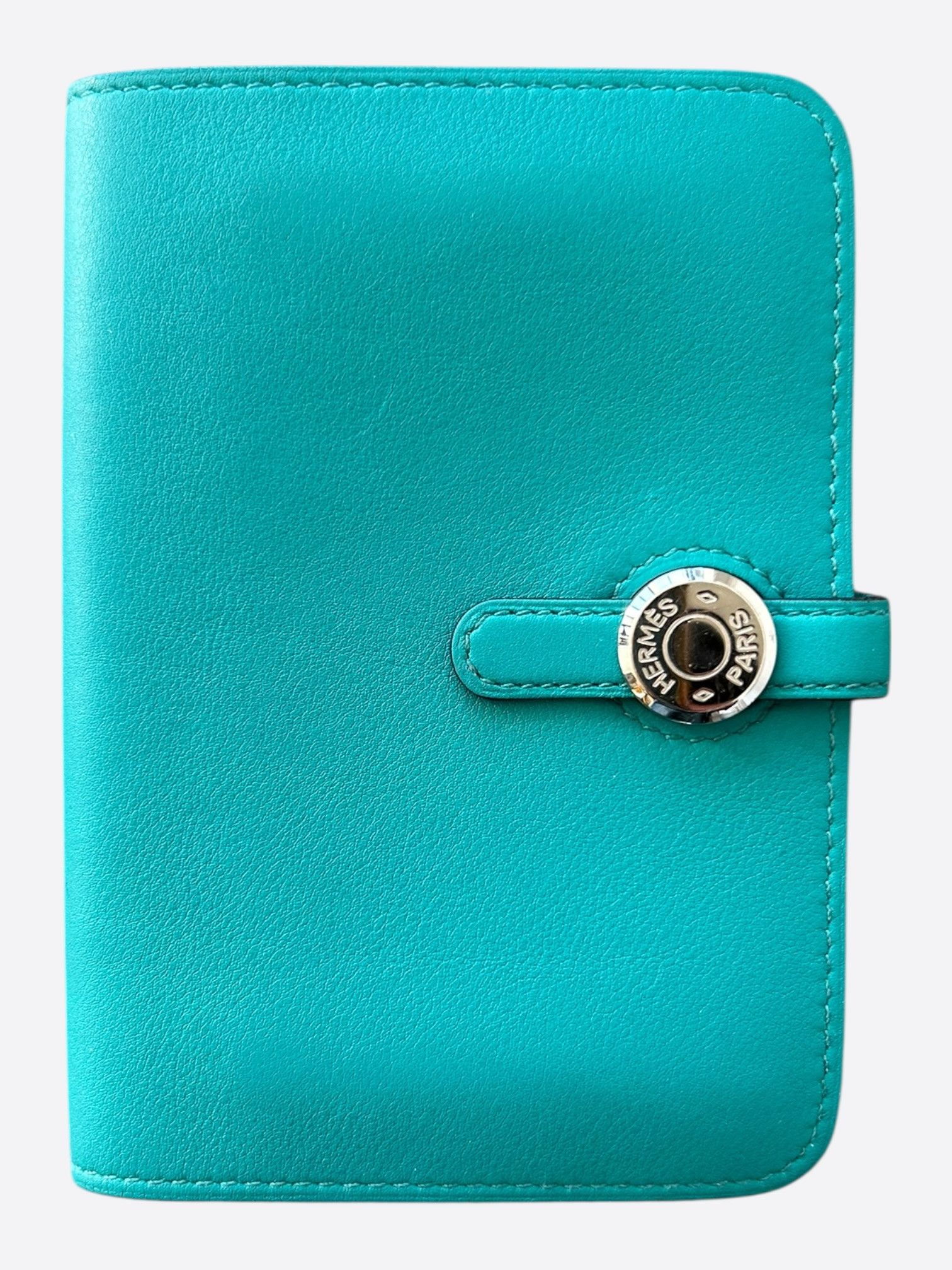 Hermes Hermes Blue Swift & Palladium Hardware Compact Dogon Wallet Size ONE SIZE - 1 Thumbnail