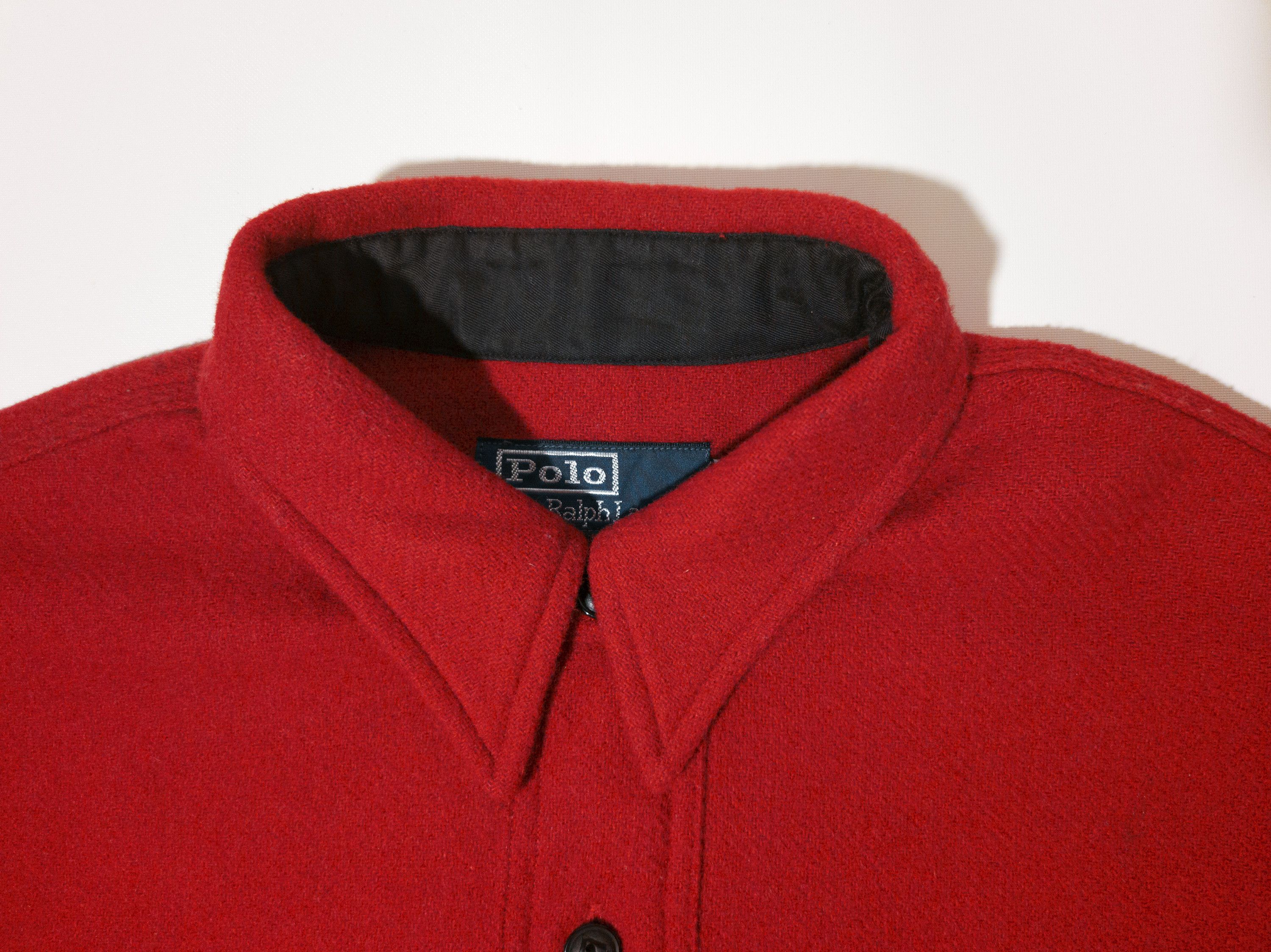 Polo Ralph Lauren MSRP~350€ Overshirt Wool Tweed + Leather, Mounties Style Red Size US S / EU 44-46 / 1 - 13 Thumbnail