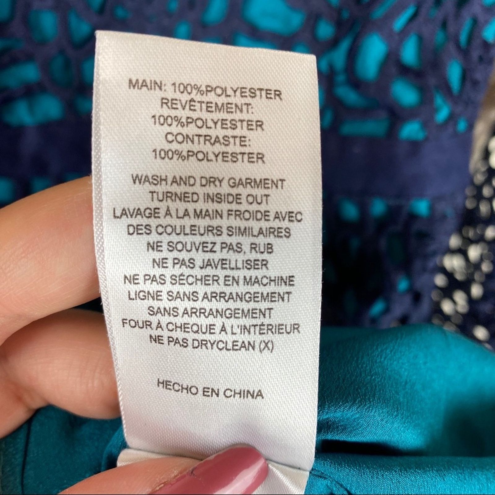 Nordstrom NEW Talulah Roseate Teal Mini Lace Cocktail Dress Small Size S / US 4 / IT 40 - 9 Thumbnail