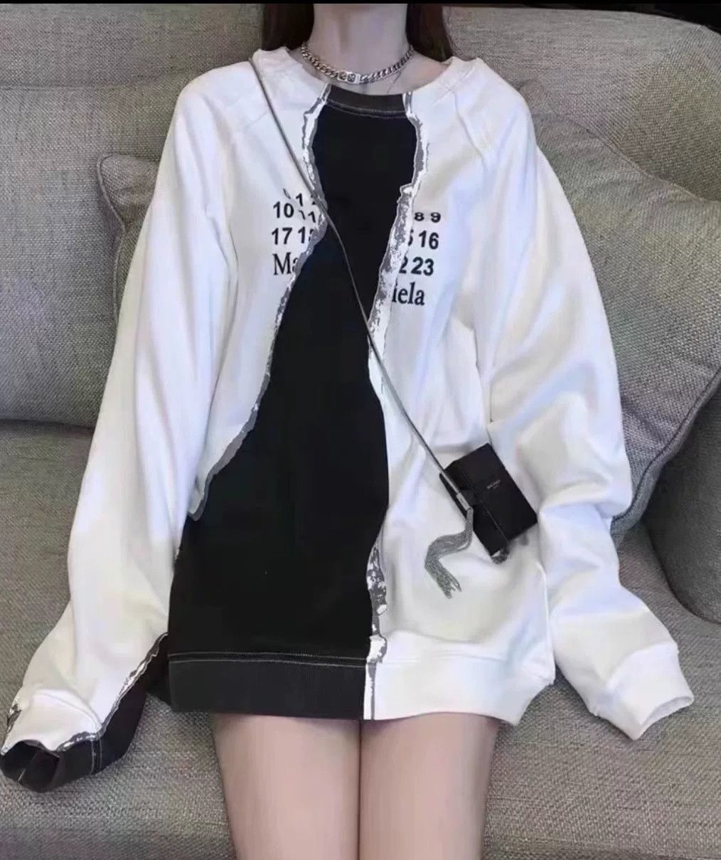 Maison Margiela Maison Margiela Spliced Splatter Sweatshirt Size US M / EU 48-50 / 2 - 1 Thumbnail
