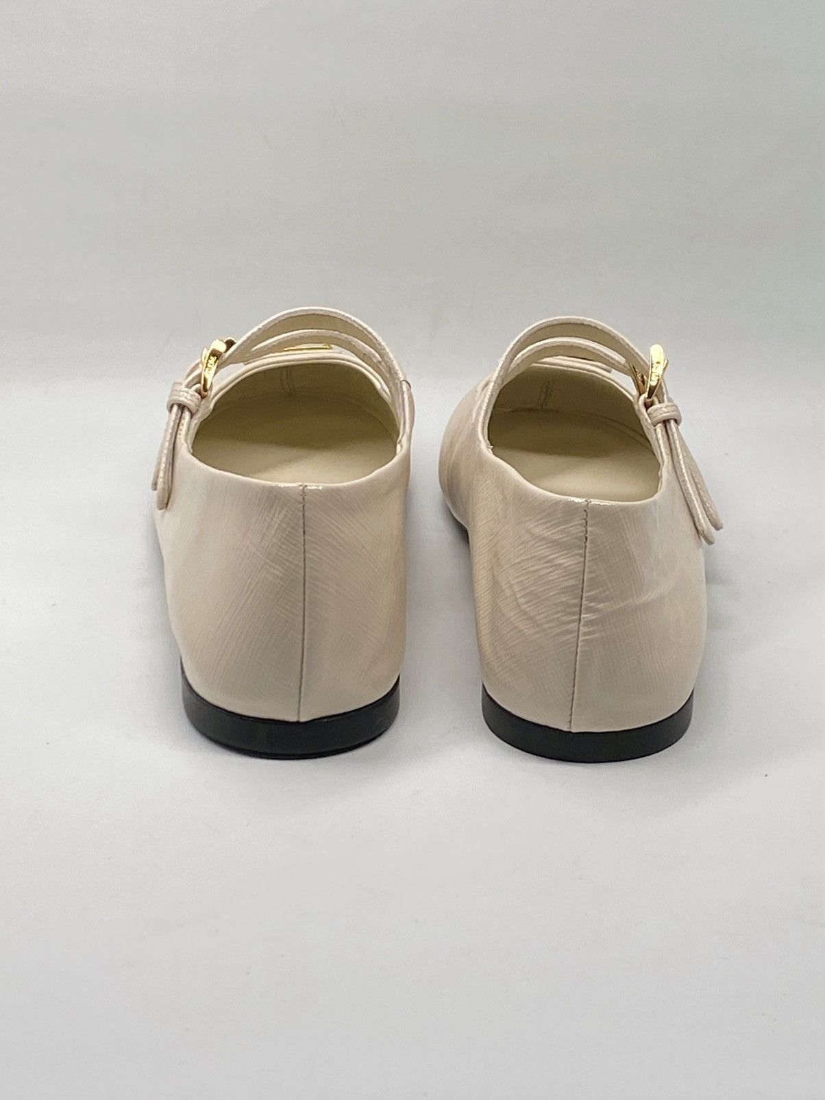 Prada Prada Leather Double-Strap Triangle Logo Ballerina Flats Size US 6 / IT 36 - 7 Thumbnail