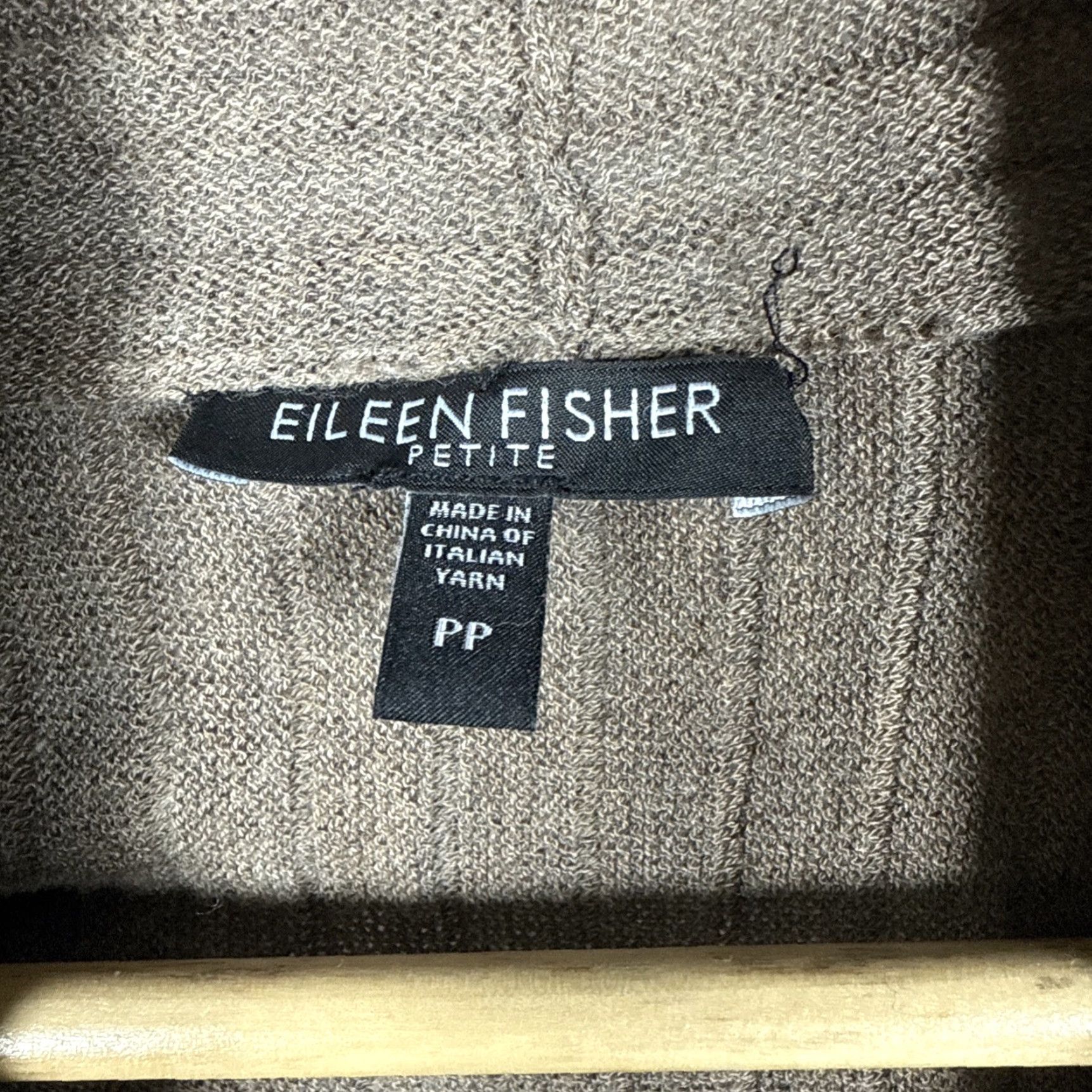 Eileen Fisher Eileen Fisher Brown 100% Wool Open Cardigan Womens Size Petite Small Size S / US 4 / IT 40 - 3 Thumbnail