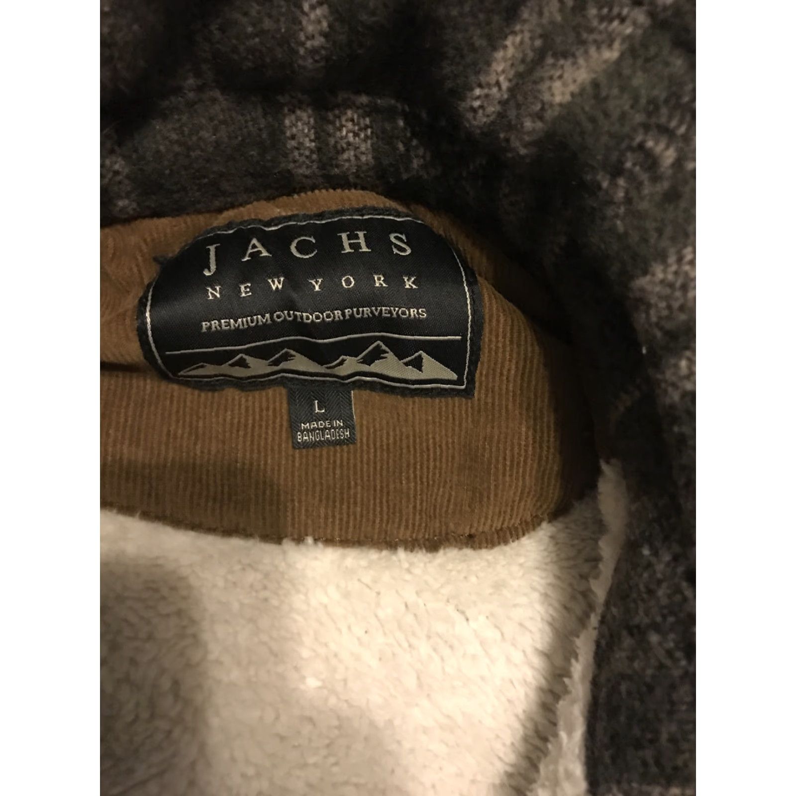Vintage Jachs New York Shirt Jacket Mens Large Wool Blend Sherpa Lined Green Stripe” Size US L / EU 52-54 / 3 - 3 Thumbnail
