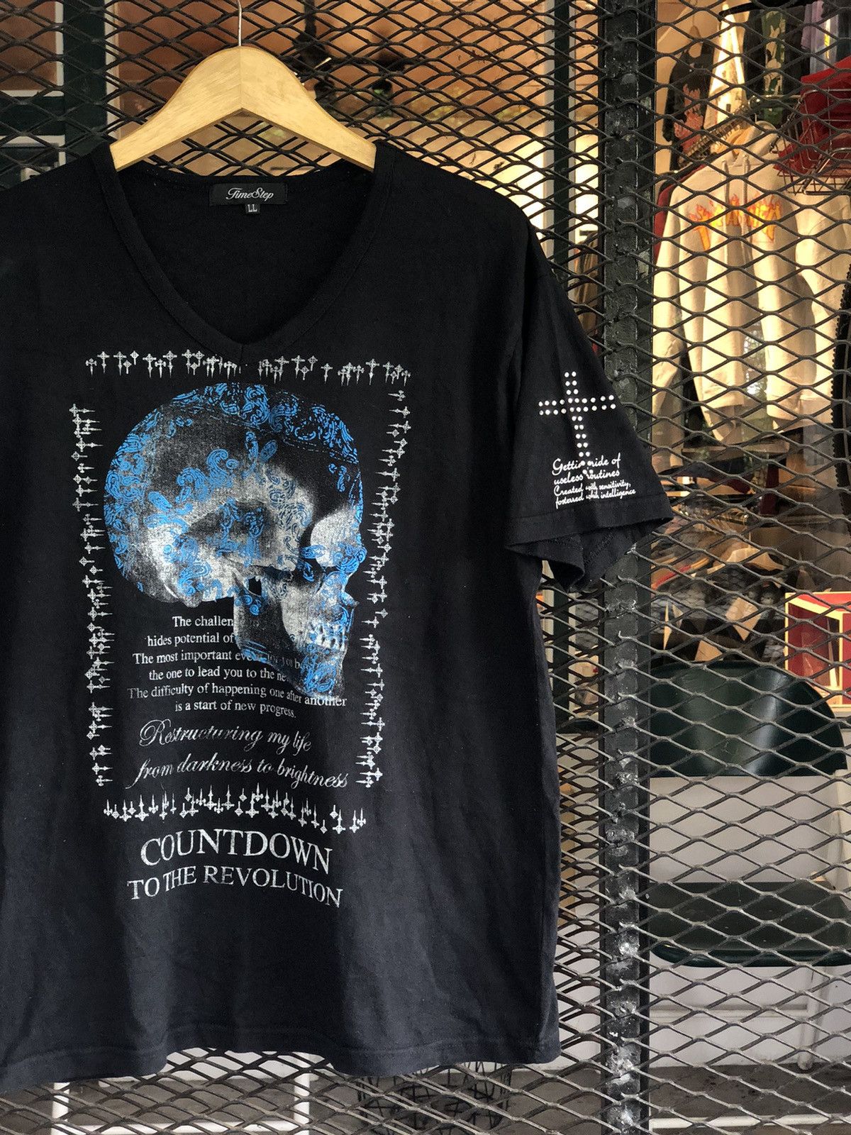 If Six Was Nine × Japanese Brand × Le Grande Bleu (L.G.B.) JAPANESE TIME STEP POEM SKULL GOTHIC LONGSLEEVE Size US L / EU 52-54 / 3 - 2 Thumbnail