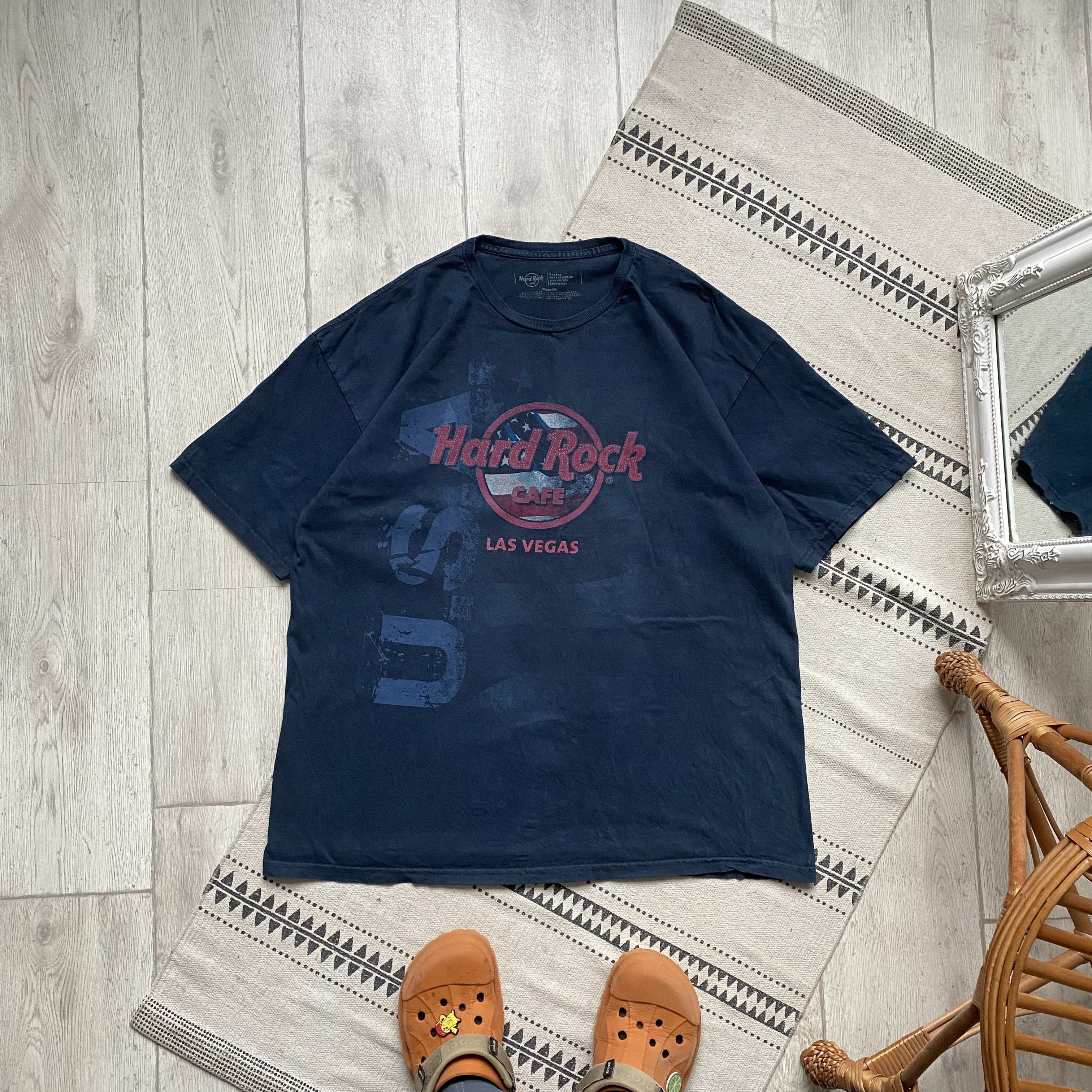 Band Tees 🎸Vintage Faded Hard Rock Cafe tee Las Vegas USA Flag Size US XL / EU 56 / 4 - 1 Thumbnail
