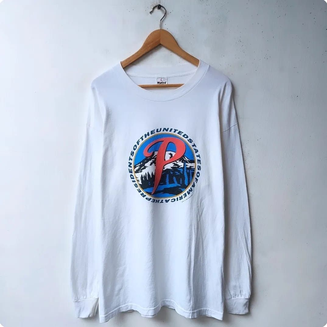 image of Band Tees x Rock Band VTG 90's Pusa The Presiden Of The United States Of America in White (Size XL)