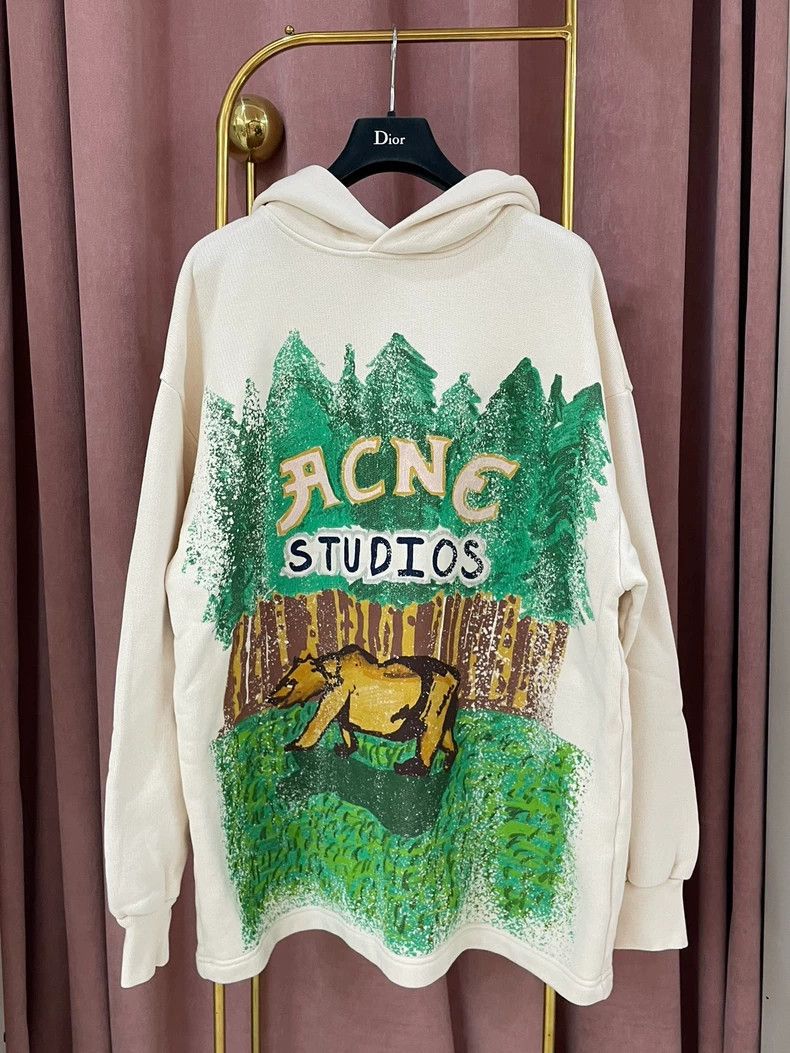 Acne Studios Acne studios Off-white printed hoodie 2502-Nextarrow Size US XXS / EU 40 - 1 Thumbnail