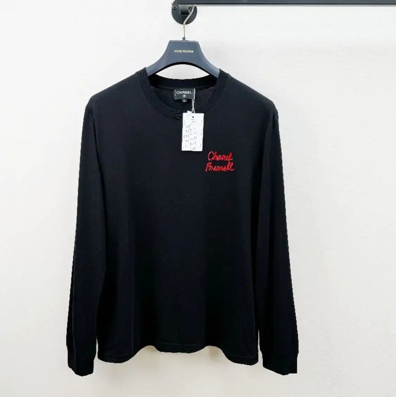 Chanel Black Cotton Long Sleeve Sweatshirt 0089