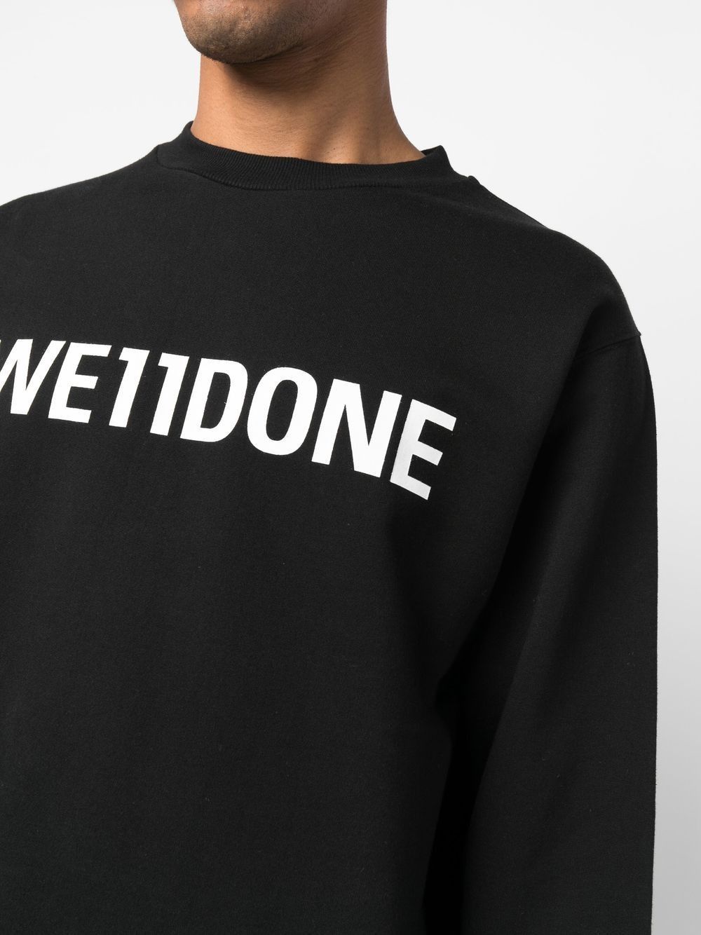 WE11DONE o1mris0824 Fitted Sweatshirt in Black Size US S / EU 44-46 / 1 - 5 Thumbnail