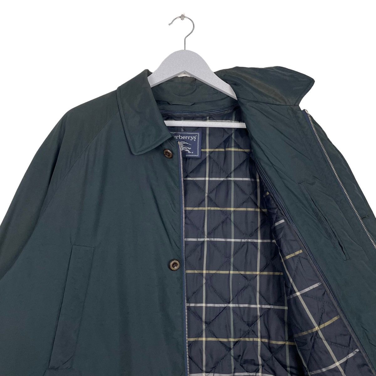 Burberry Prorsum × Vintage 💥BURBERRYS NOVA CHECK DARK GREEN PARKA Size US L / EU 52-54 / 3 - 9 Thumbnail