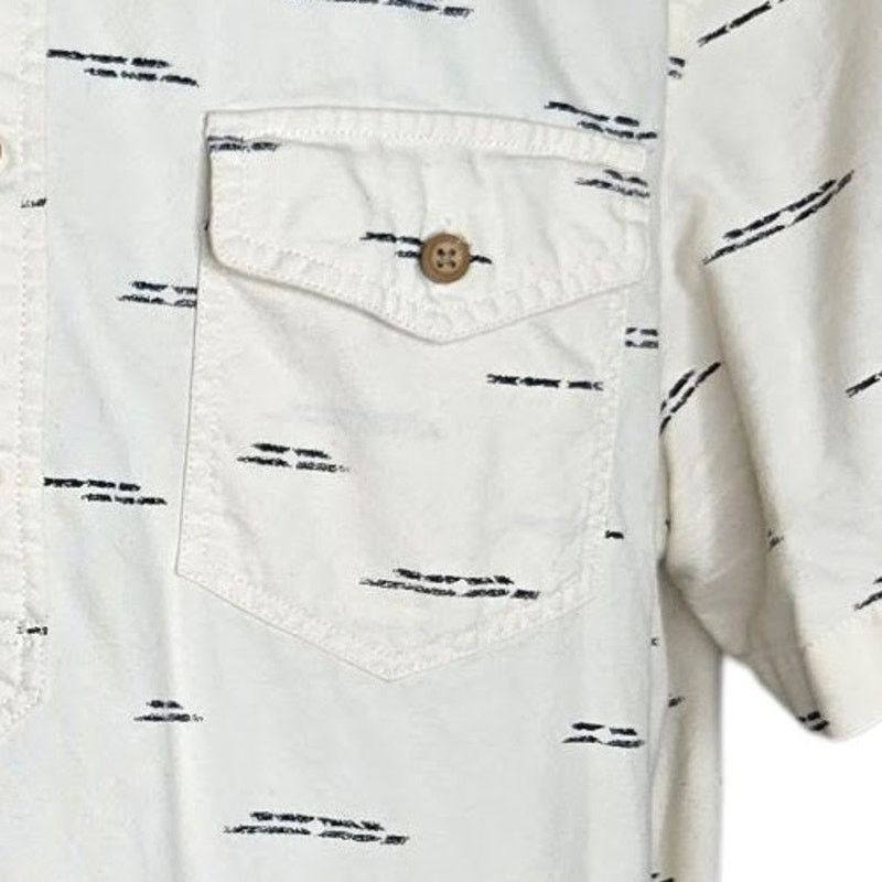 American Eagle Outfitters American Eagle Mens Geometric Print Shirt XL Cream Button Size US XL / EU 56 / 4 - 4 Thumbnail