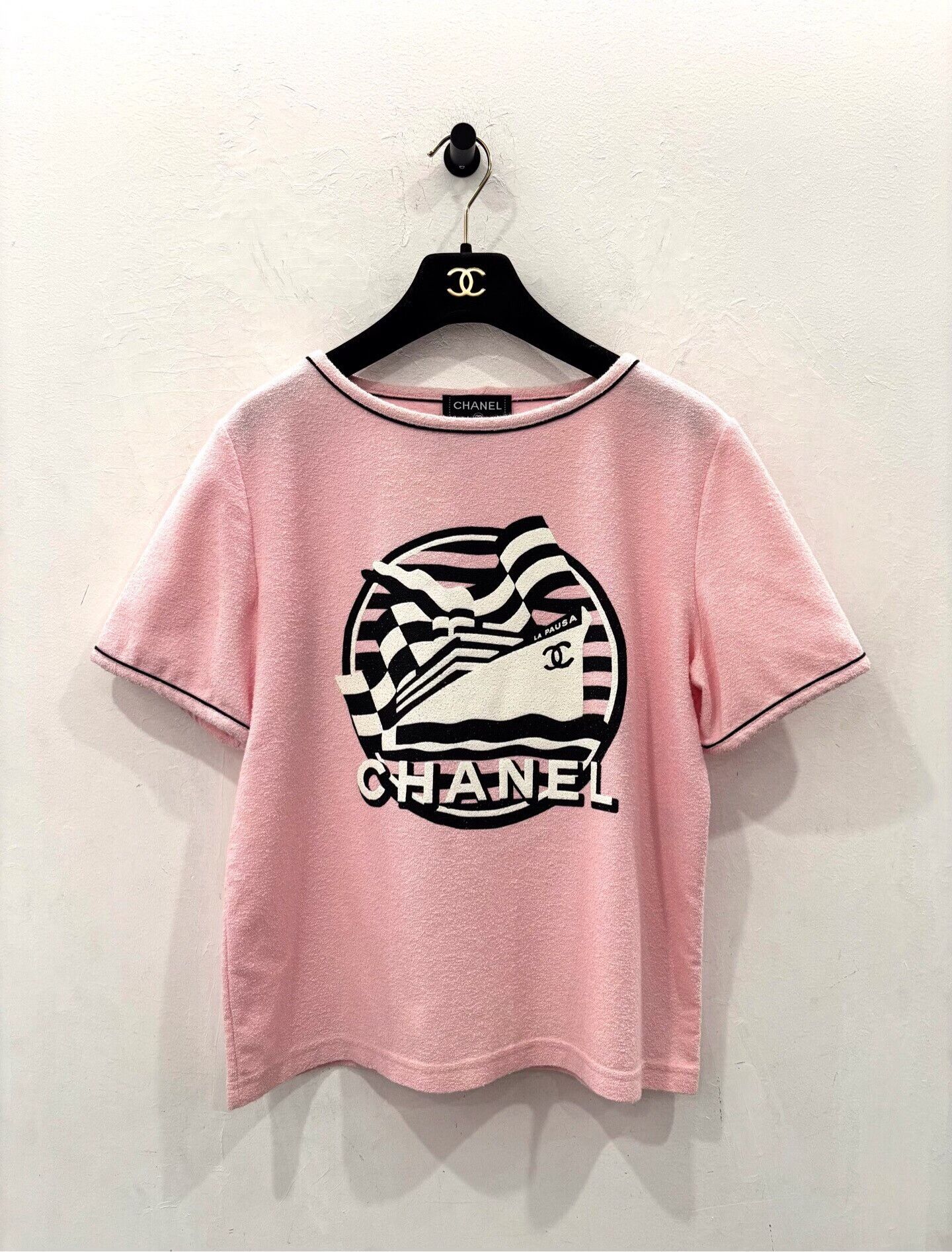Chanel Chanel Cruise Collection Pink Short Sleeve Tee Size XS / US 0-2 / IT 36-38 - 1 Thumbnail