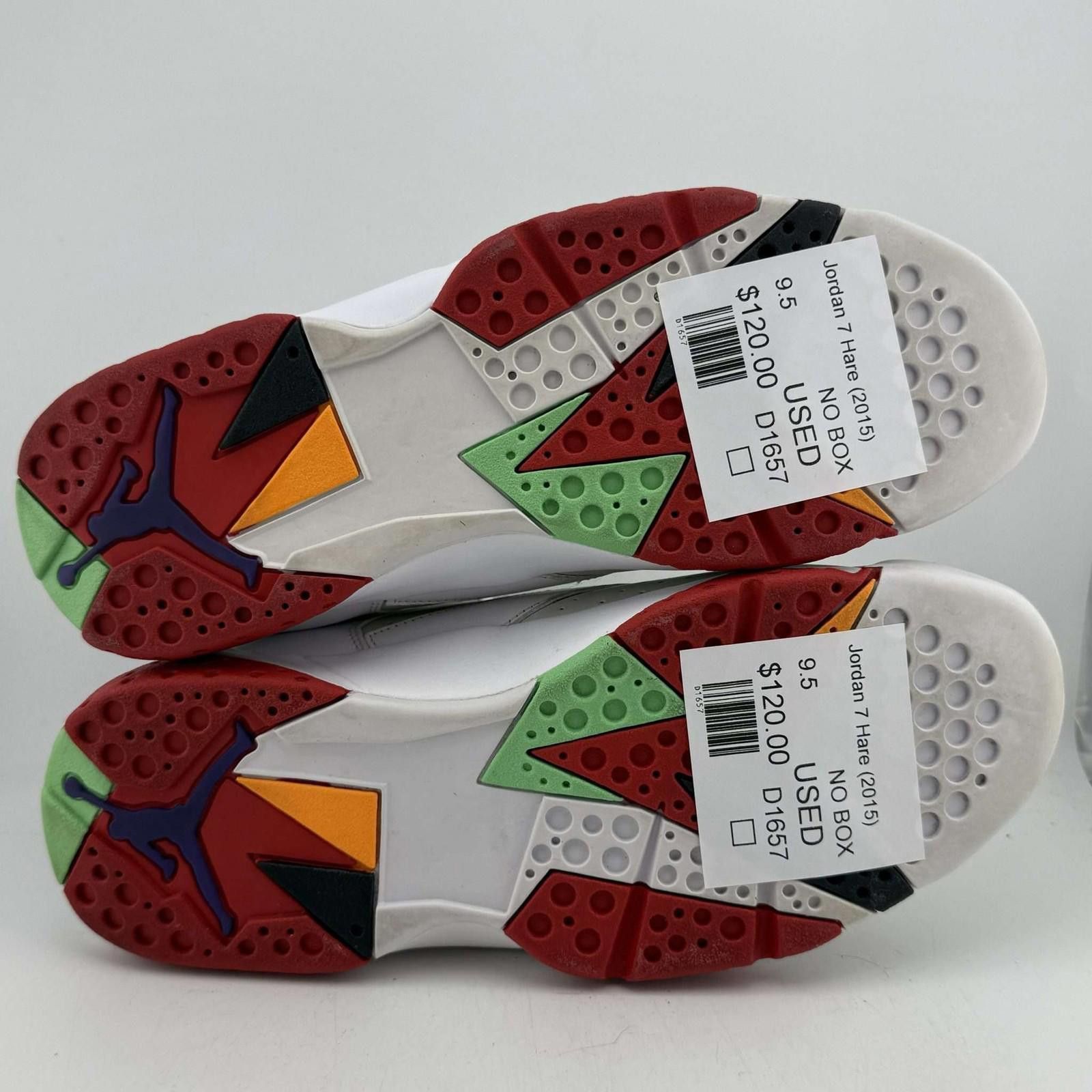 Jordan Brand Jordan 7 Hare (2015) White Red Sneakers US 9.5 Used No Box Size US 9.5 / EU 42-43 - 6 Thumbnail