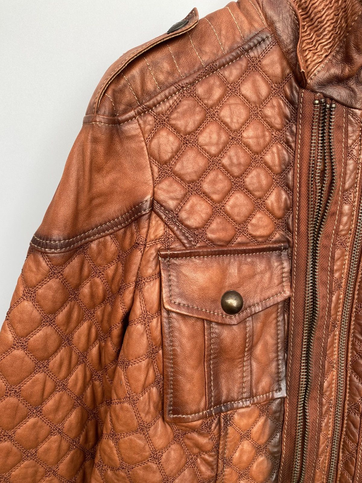 Other Don Vanquisher- Multi Zip Quilted Leather Jacket Size US S / EU 44-46 / 1 - 10 Thumbnail