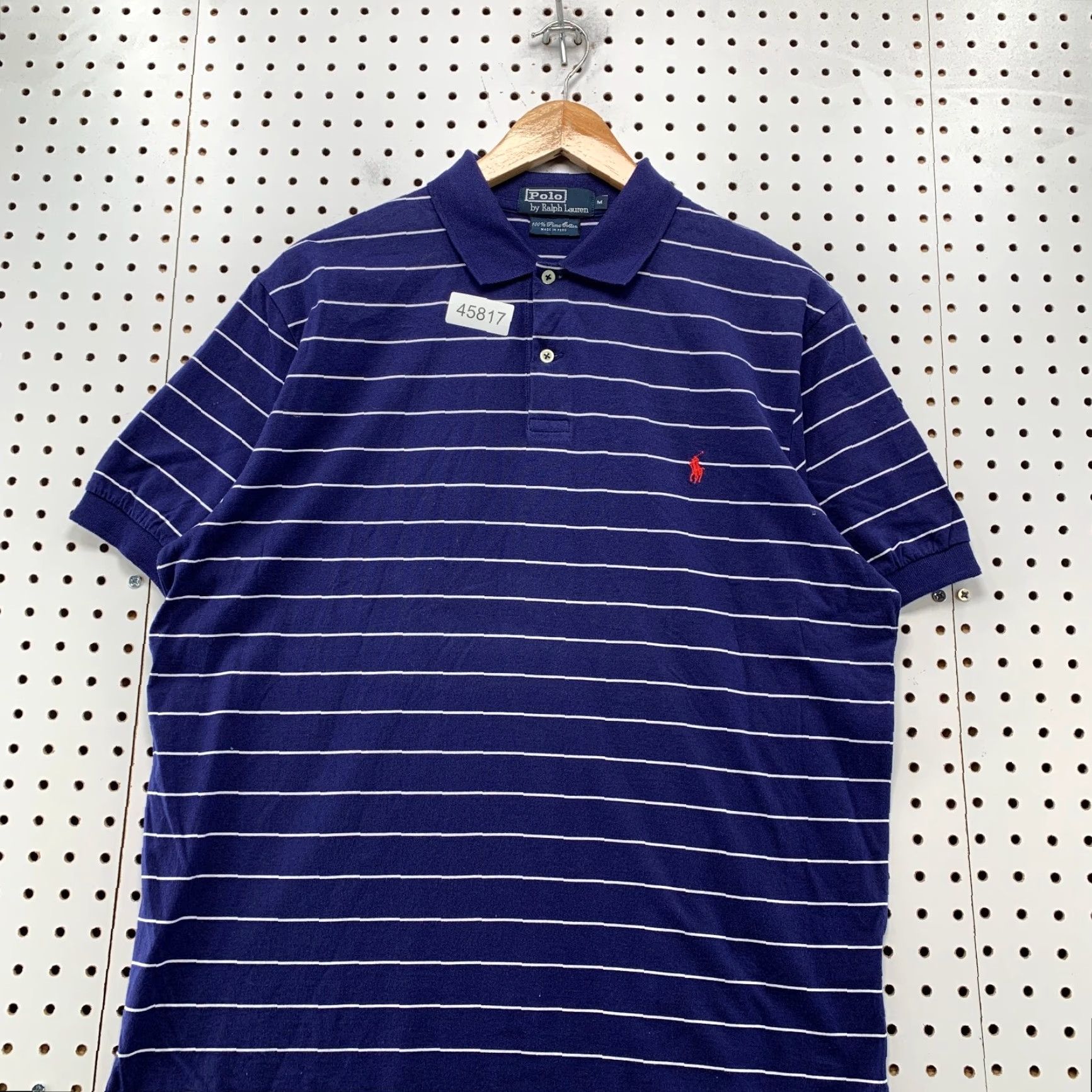 Polo Ralph Lauren Polo Ralph Lauren Shirt Men Medium Blue Stripe 100% Pima Cotton Lightweight Lightweight All Seasons Classic Polo Shirt Mens Blue Stripe 100% cotton Size US M / EU 48-50 / 2 - 2 Thumbnail