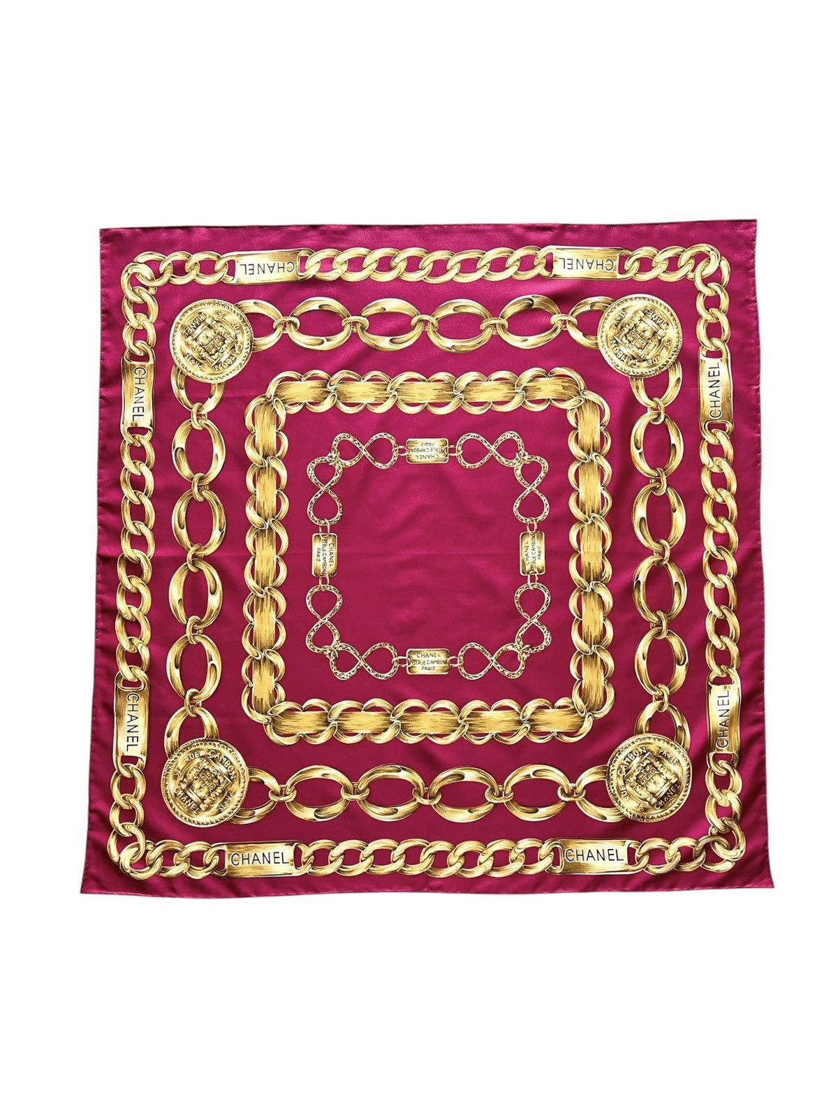 Chanel Vintage Chanel Silk Scarf Size ONE SIZE - 2 Thumbnail