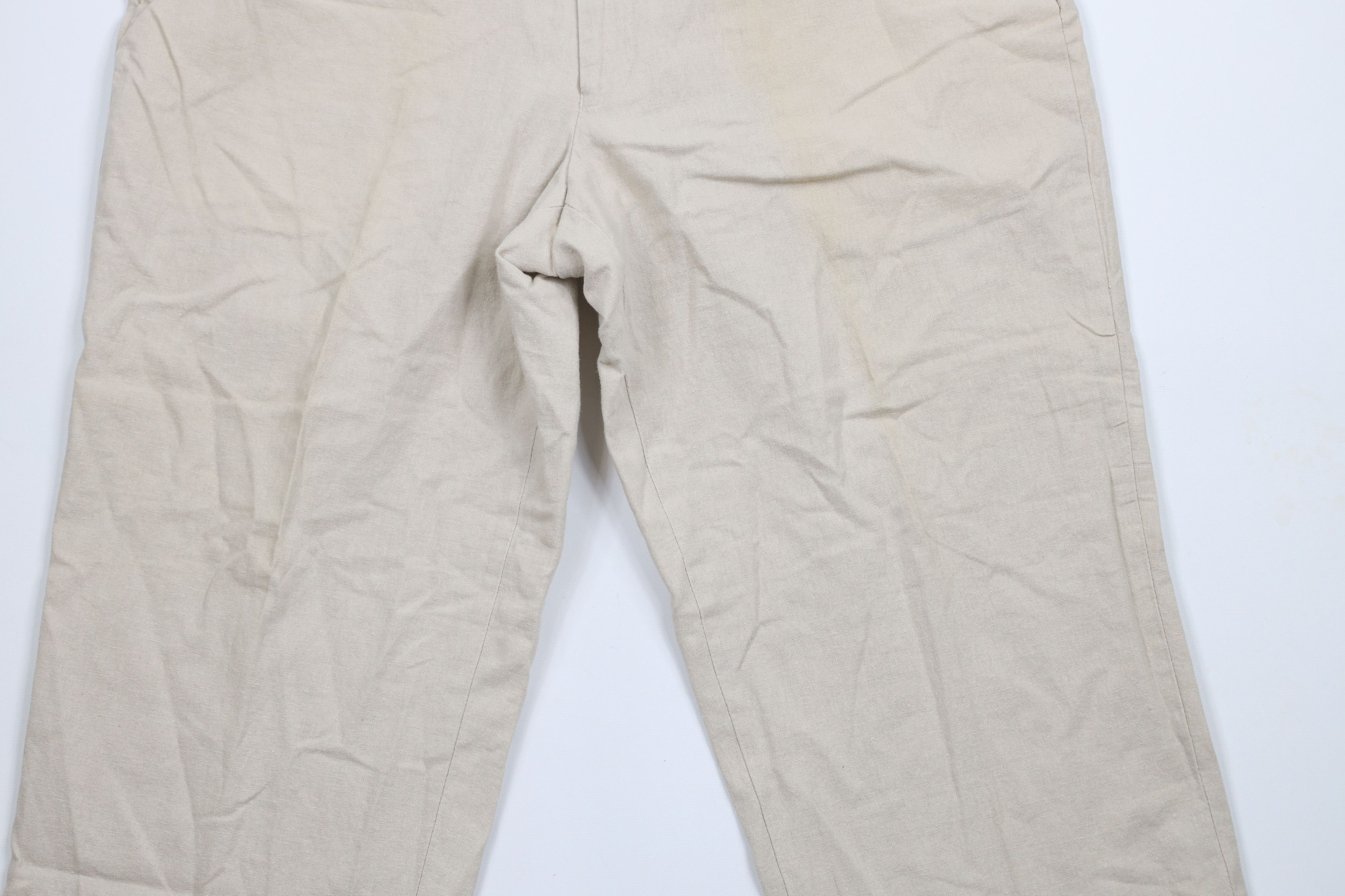 Vintage Vintage 90s Streetwear Linen Blend Wide Leg Chino Pants Size US 36 / EU 52 - 3 Thumbnail