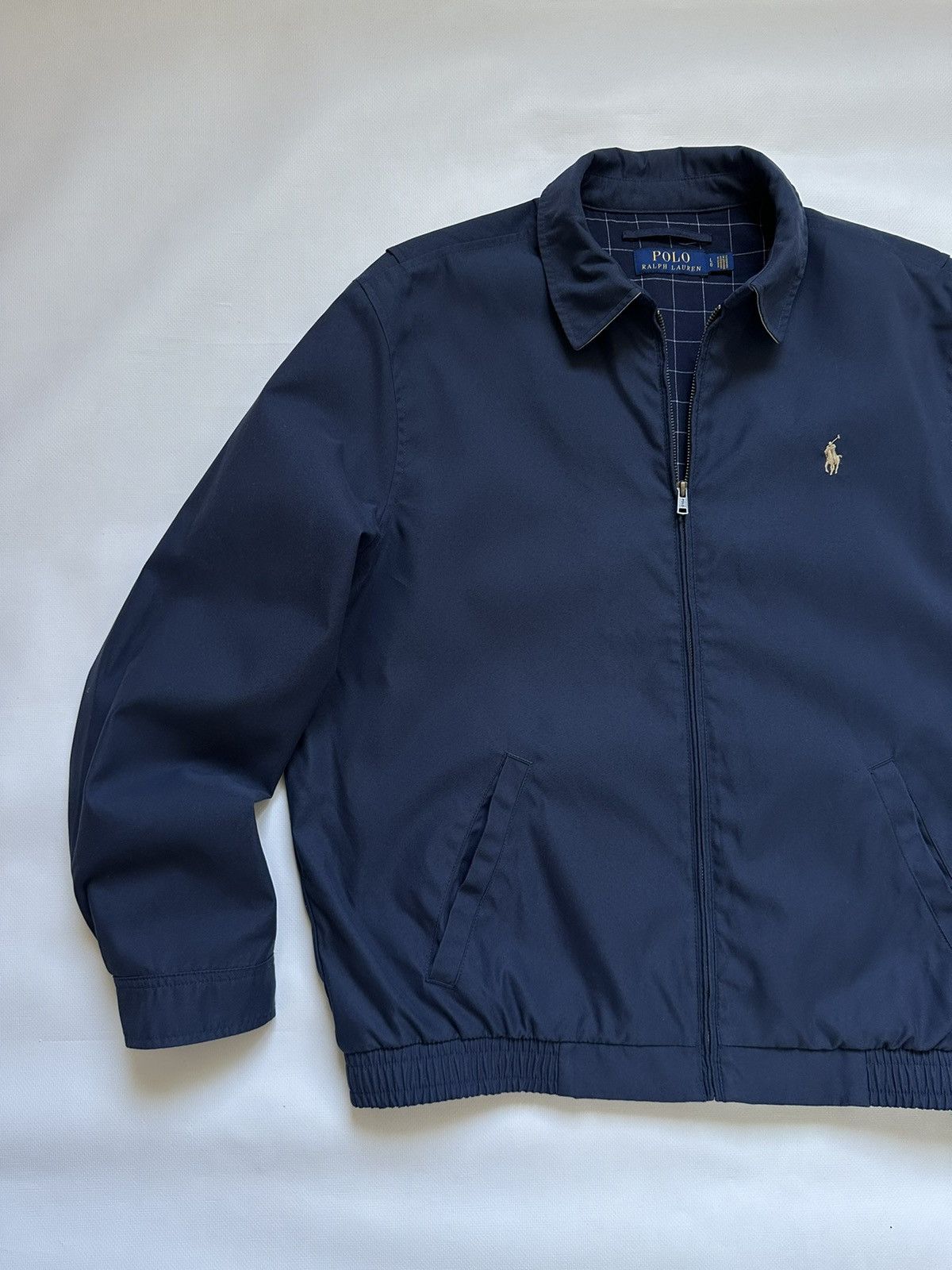 Polo Ralph Lauren Vintage Polo Ralph Lauren Blue Harrington Jacket Men's L Size US L / EU 52-54 / 3 - 3 Thumbnail