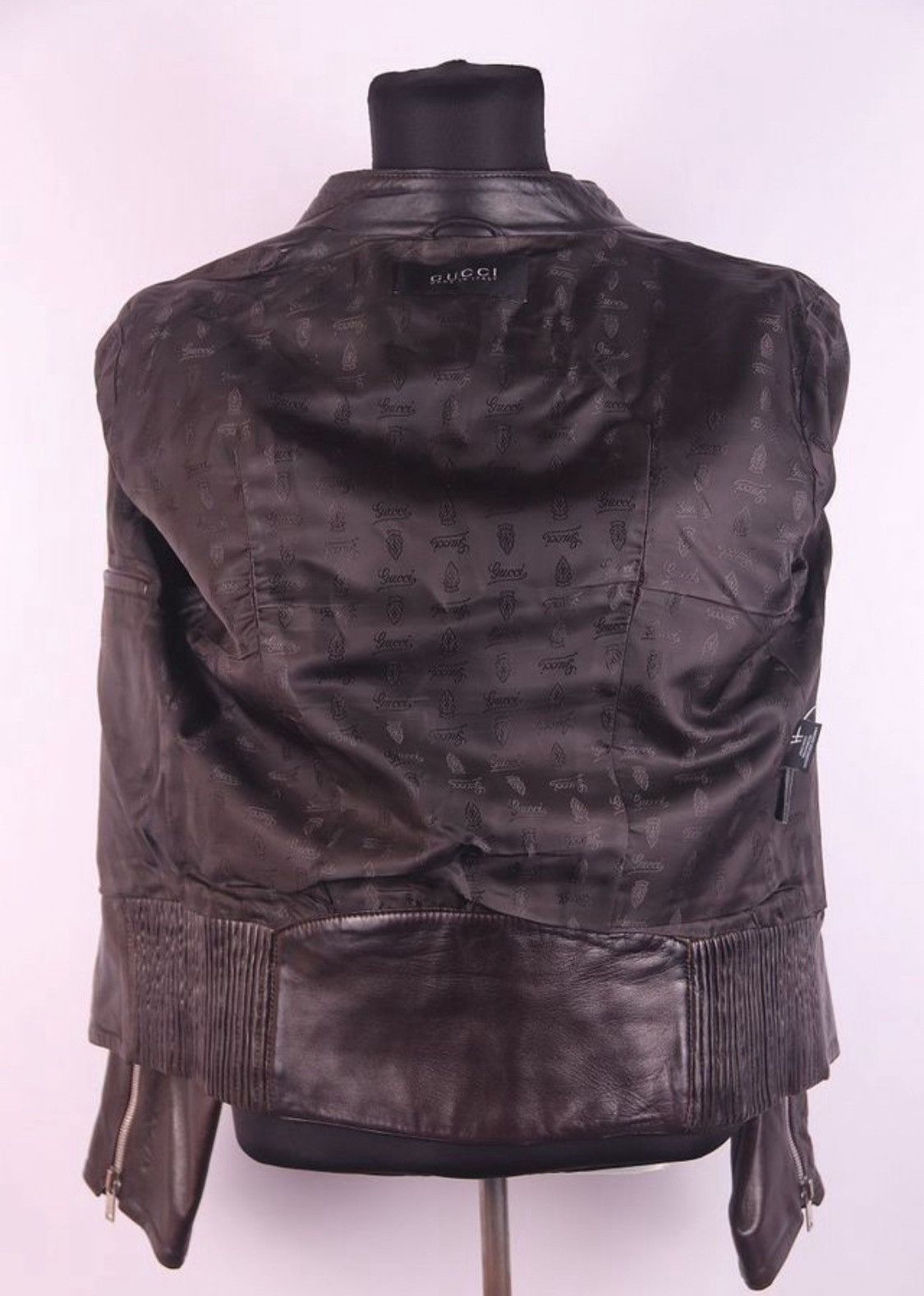 Gucci Gucci Leather Biker Belt Detail Jacket Size US M / EU 48-50 / 2 - 7 Thumbnail