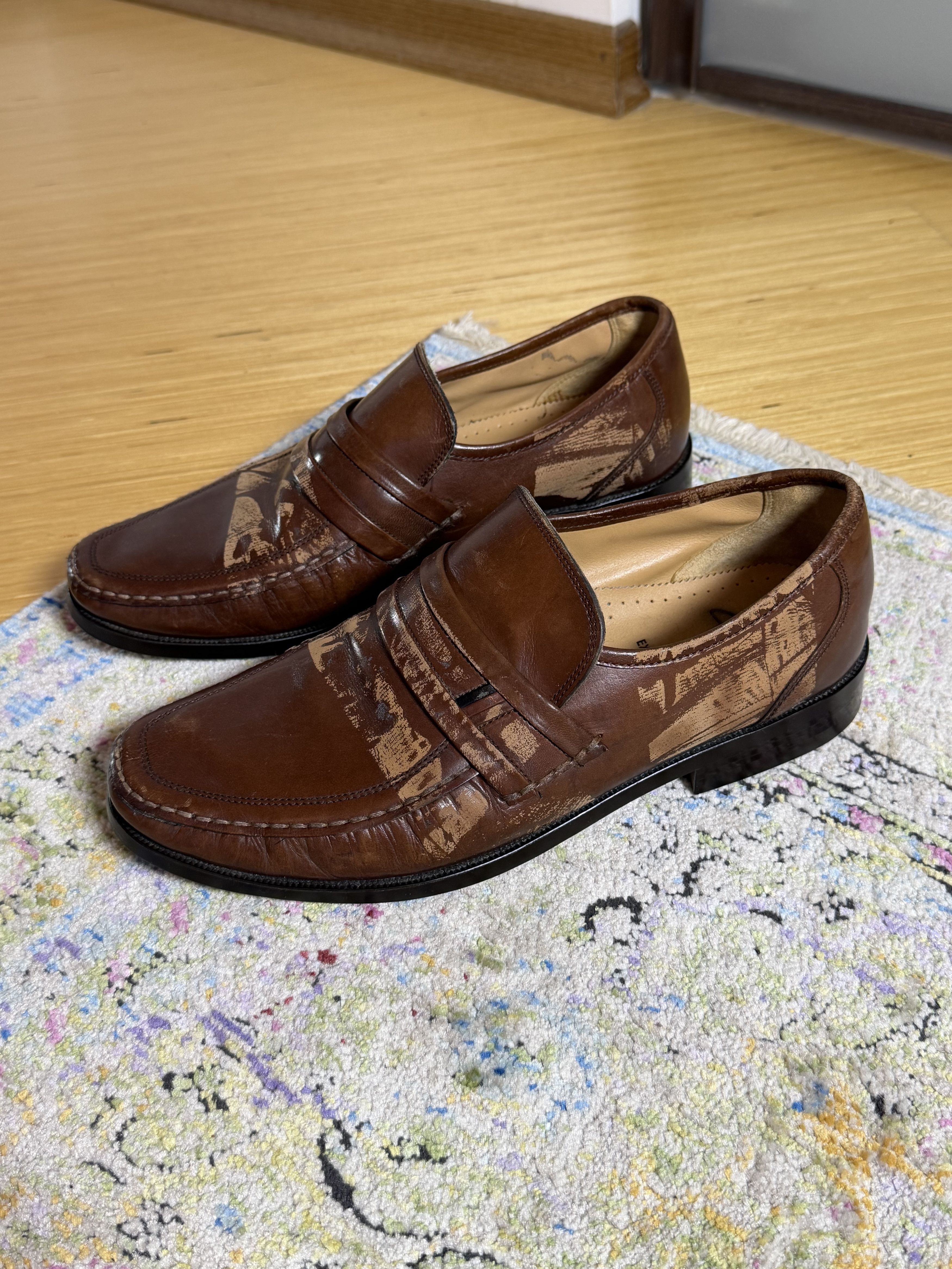Clarks Clarks CraftJames Lo Brown Leather Loafer 11US Extra Wide Size US 11 / EU 44 - 3 Thumbnail
