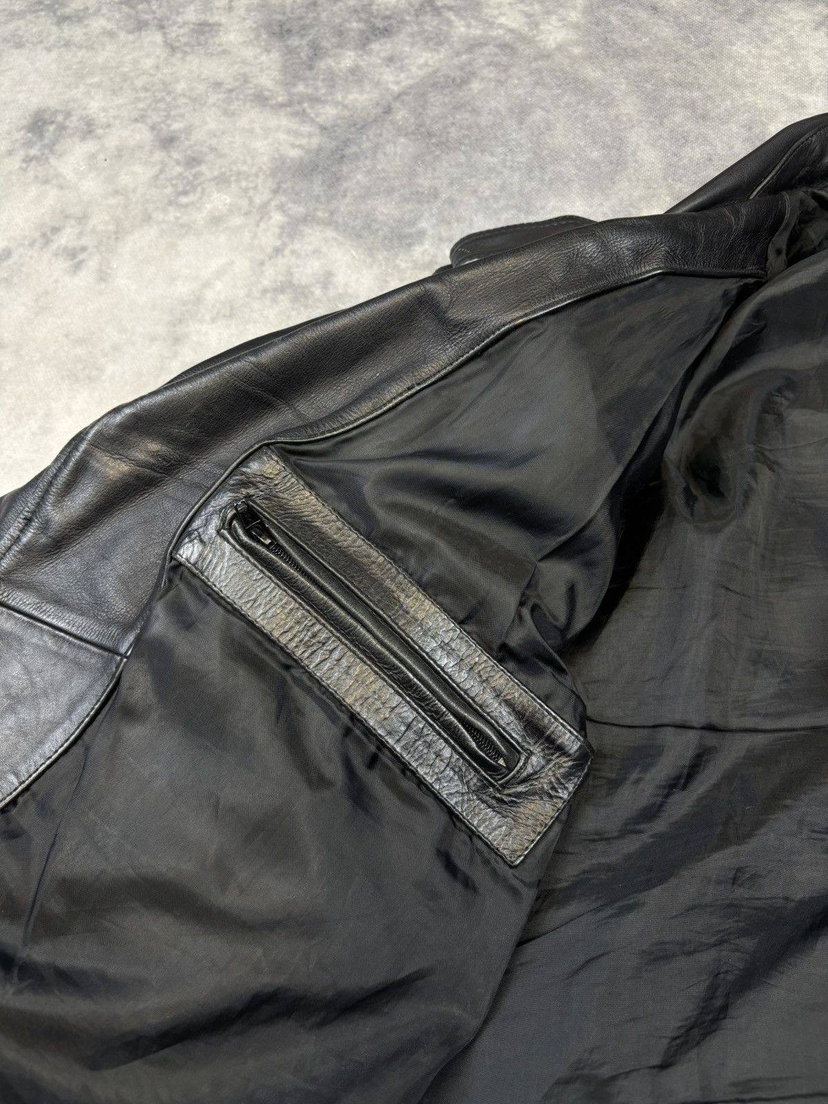 Genuine Leather × Vintage Vintage Ramones Jacket Leather Genuine Rock Metal Punk Rare Size US L / EU 52-54 / 3 - 16 Thumbnail